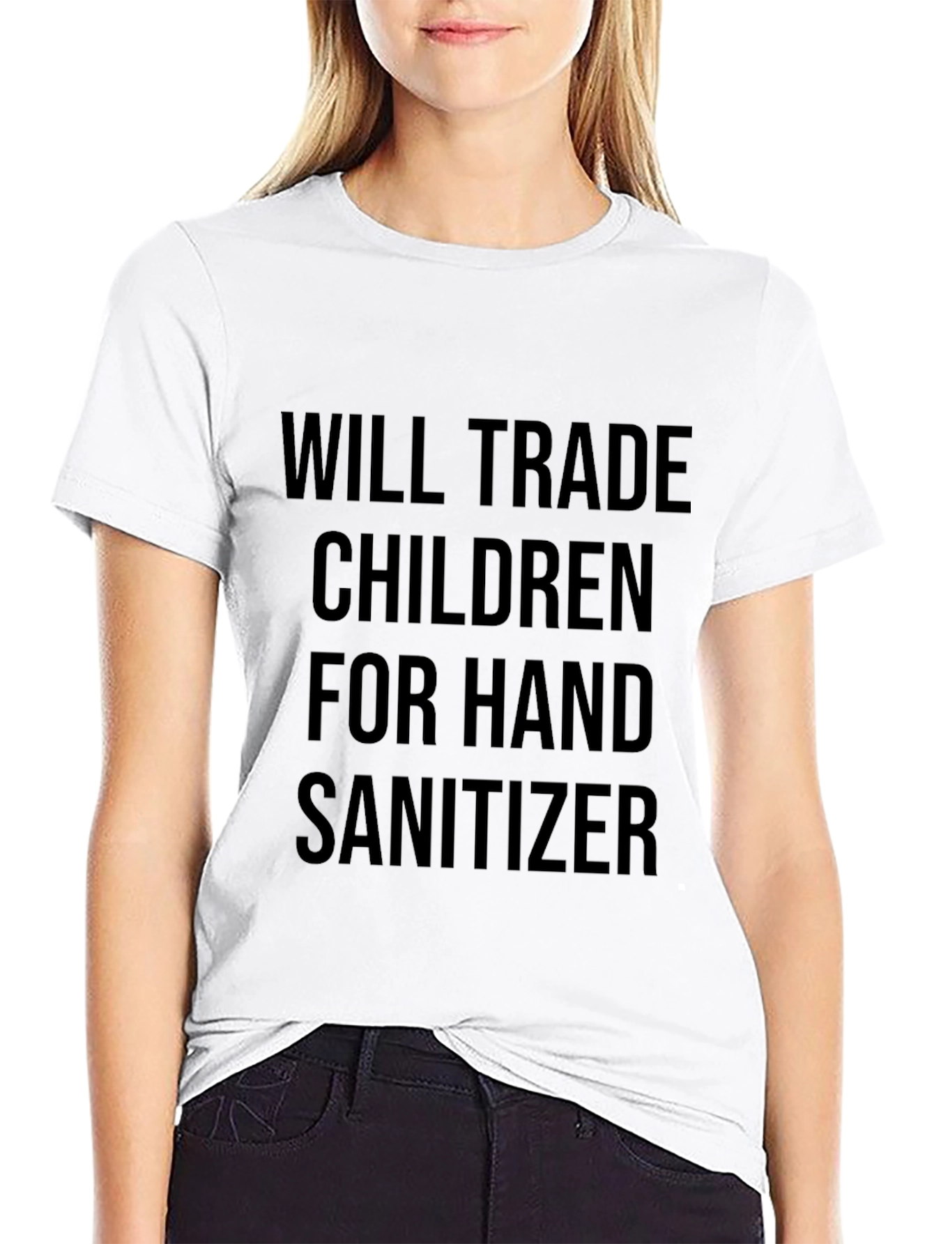 Will Trade Children for Hand Sanitizer Black Tee