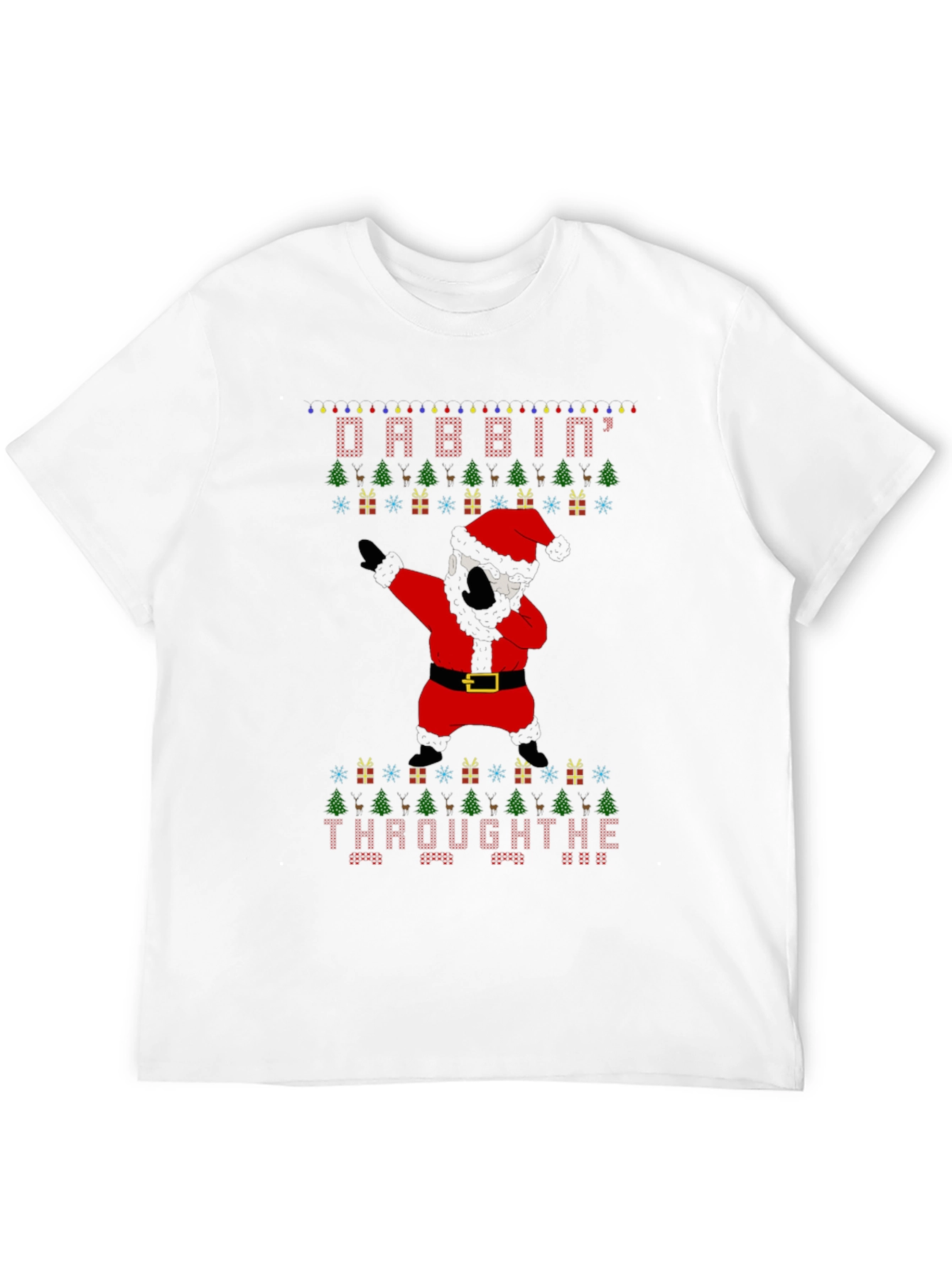 Dabbin Through The Snow Christmas Graphic Tee