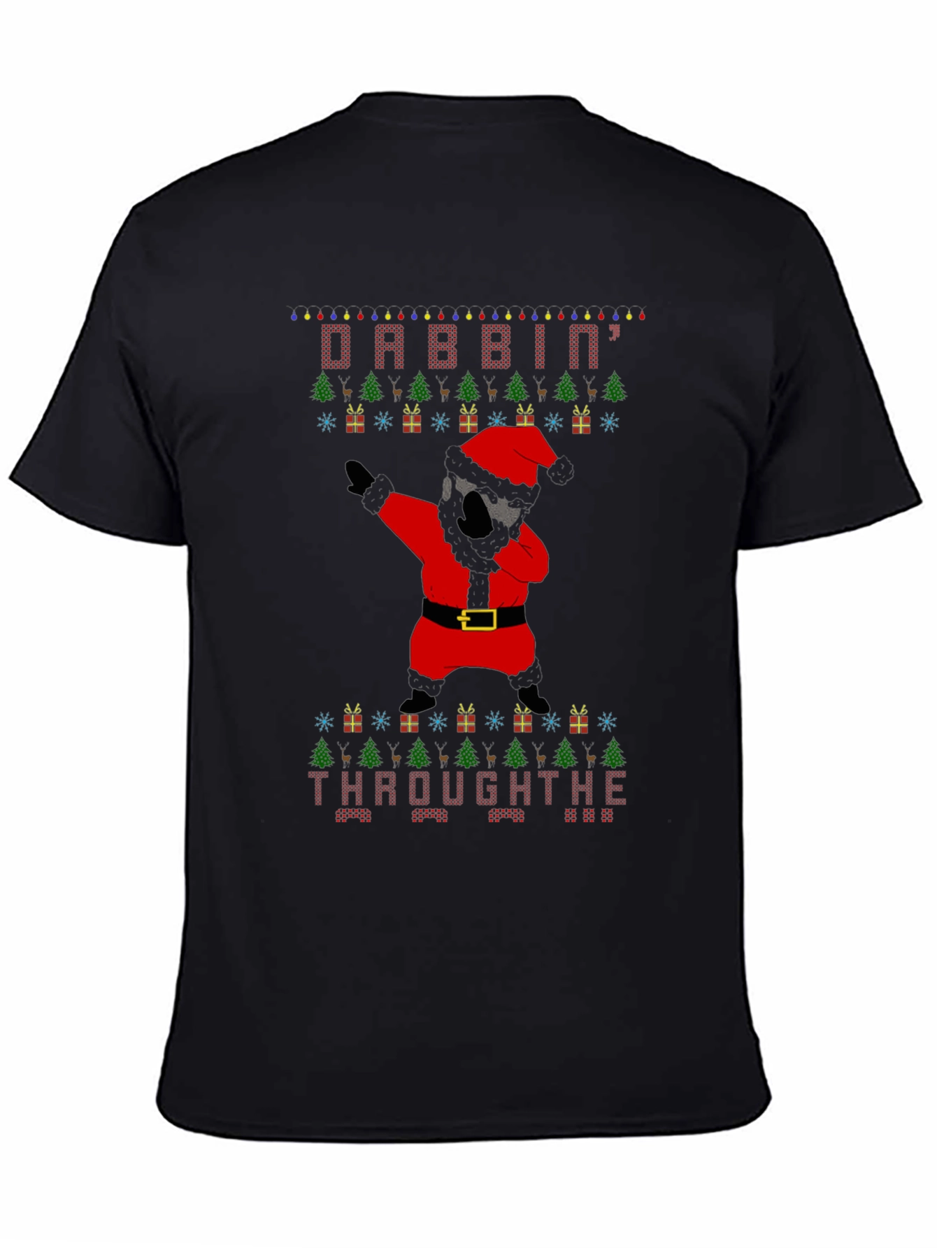 Dabbin Through The Snow Christmas Graphic Tee