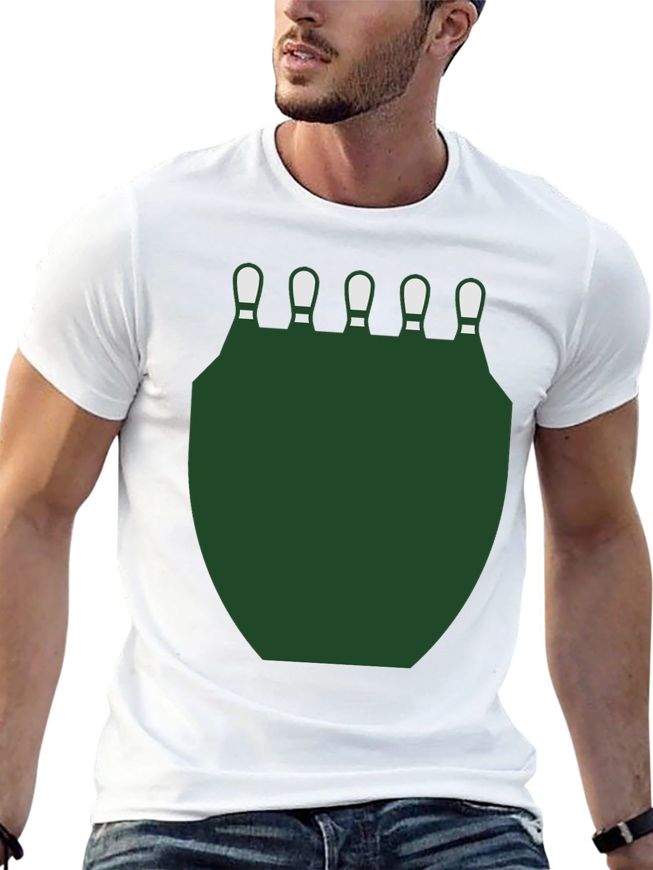 Bowling Pins & Green Shield Graphic Tee