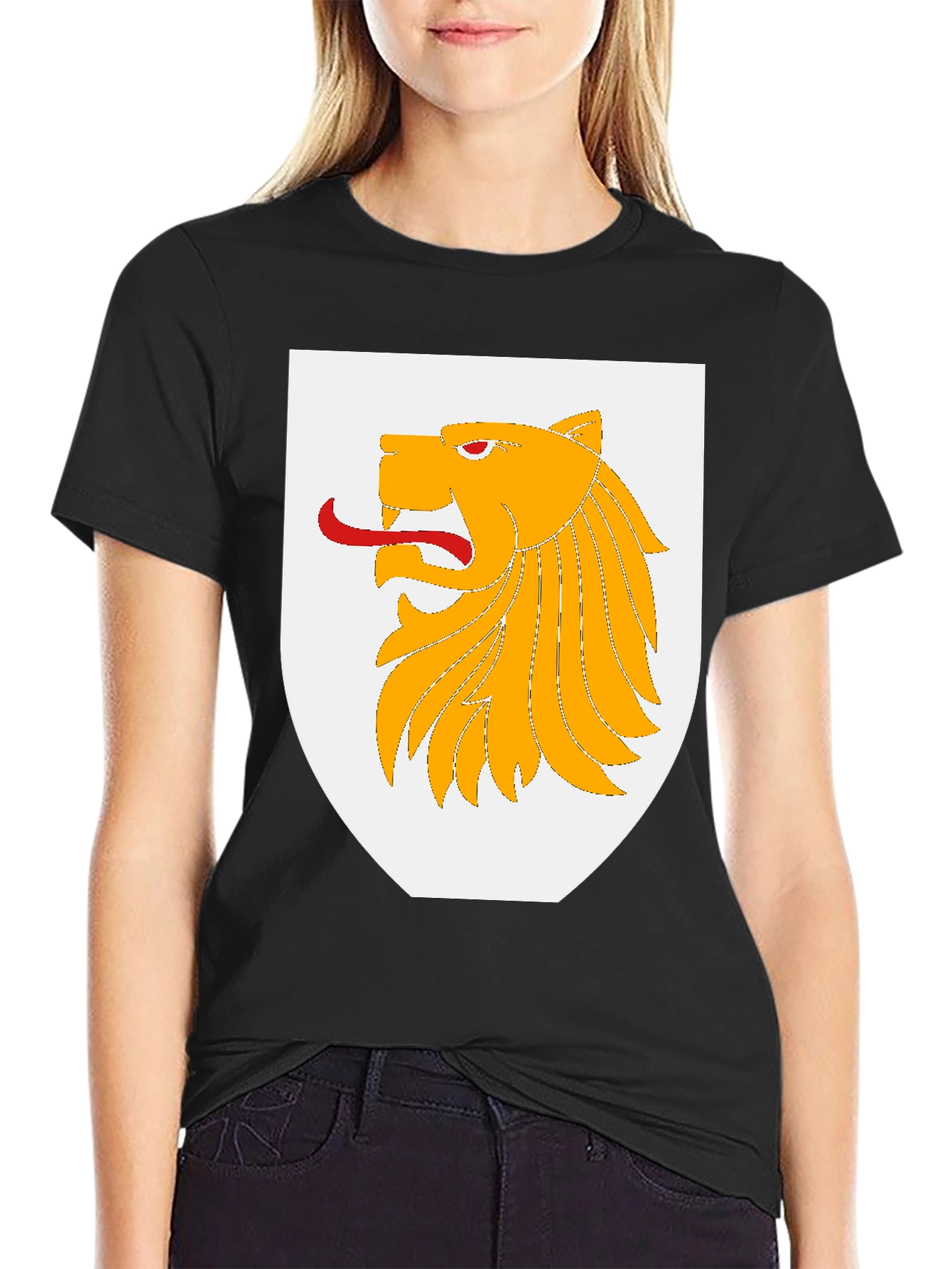 Lion Crest Graphic T-Shirt - Bold Design