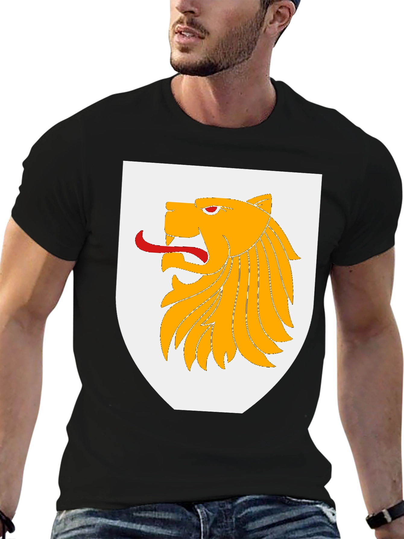 Lion Crest Graphic T-Shirt - Bold Design