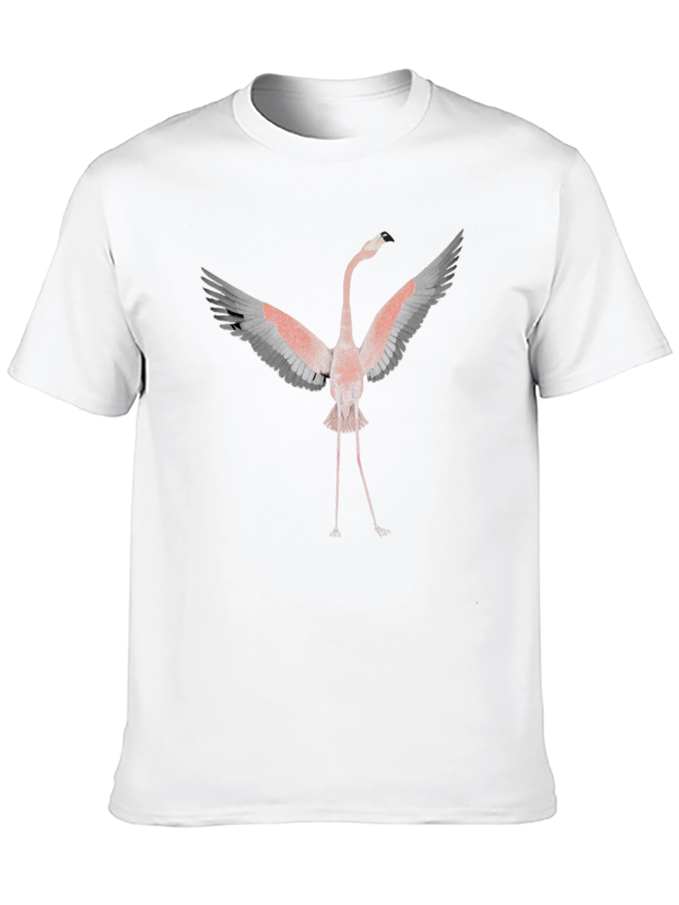 Flamingo Graphic Tee - Black Cotton T-Shirt