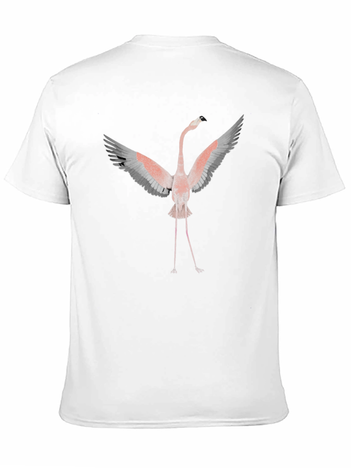 Flamingo Graphic Tee - Black Cotton T-Shirt