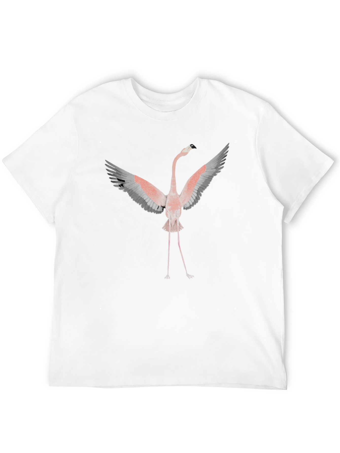 Flamingo Graphic Tee - Black Cotton T-Shirt