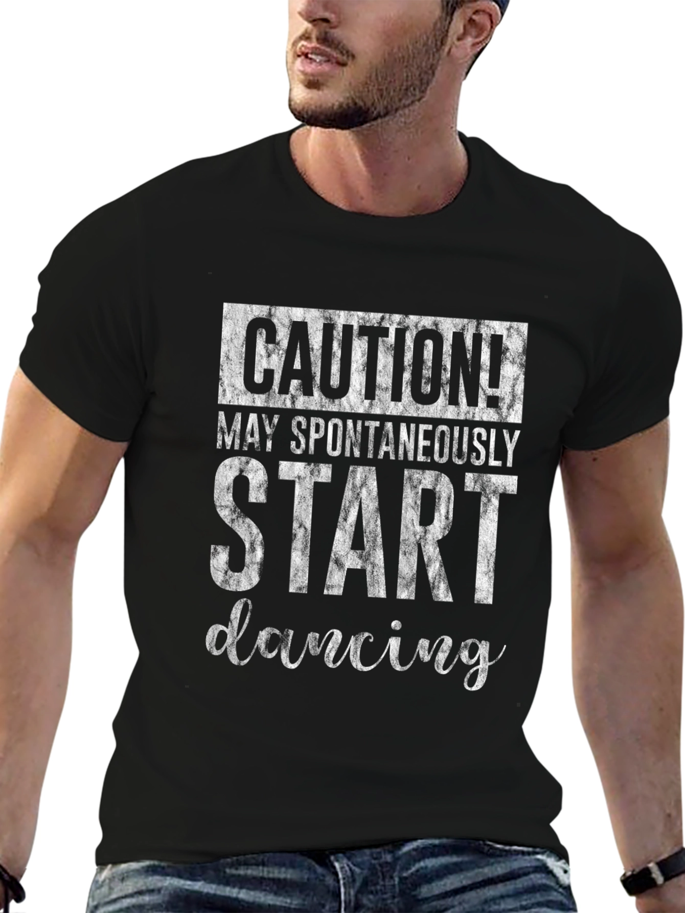 Caution Spontaneous Dancing Graphic Tee