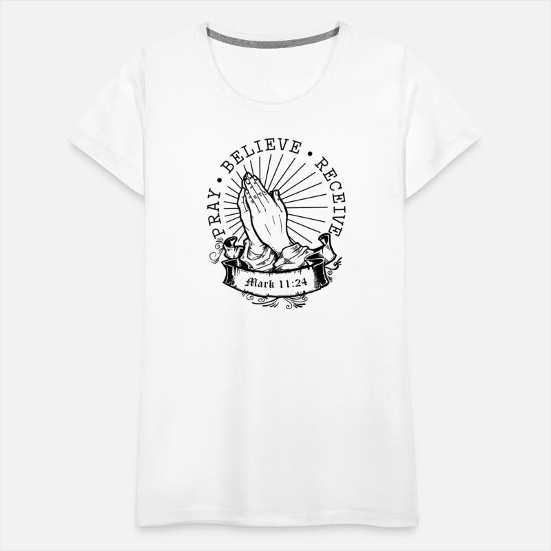 Pray Believe Receive Mark 11:24 Praying Hands Chri