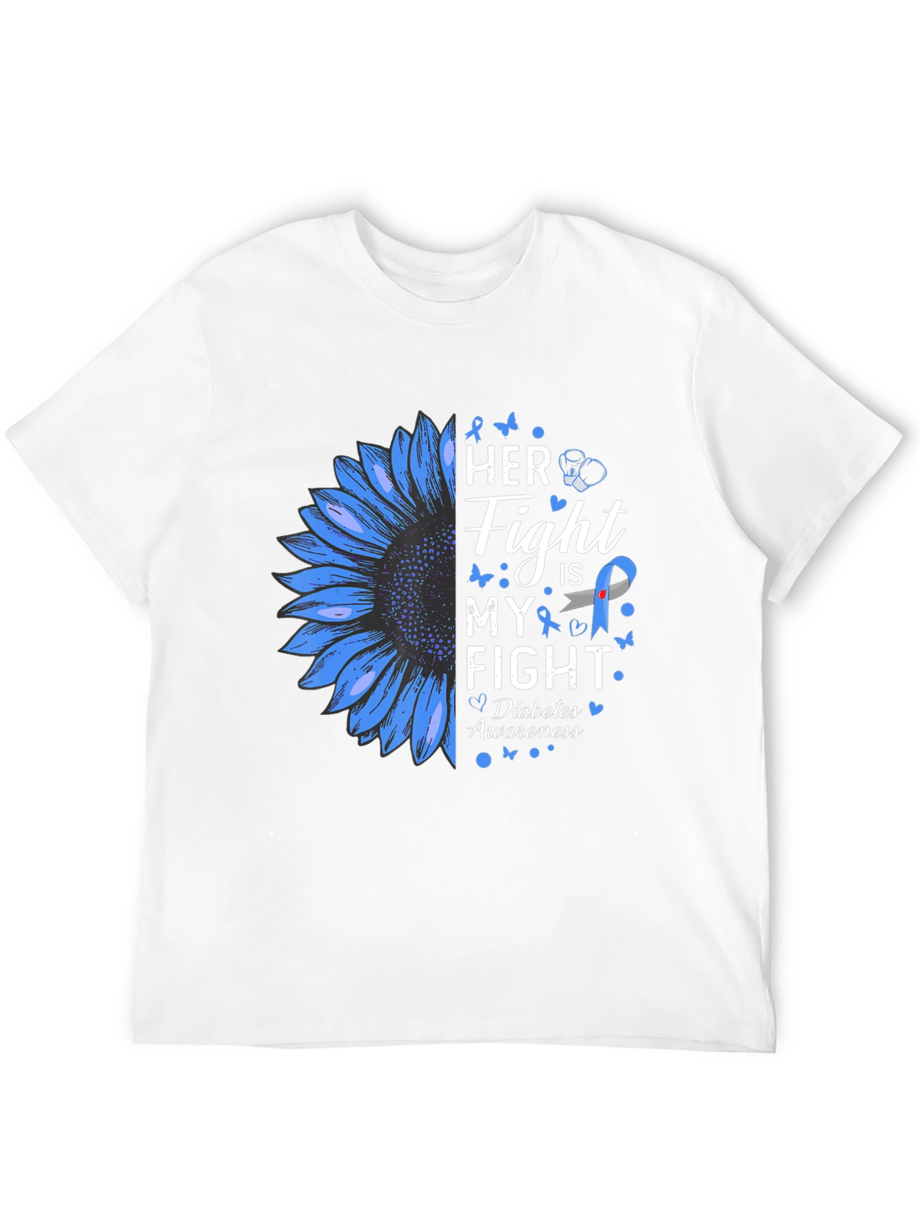 Diabetes Awareness T-Shirt - Her Fight is My Fight