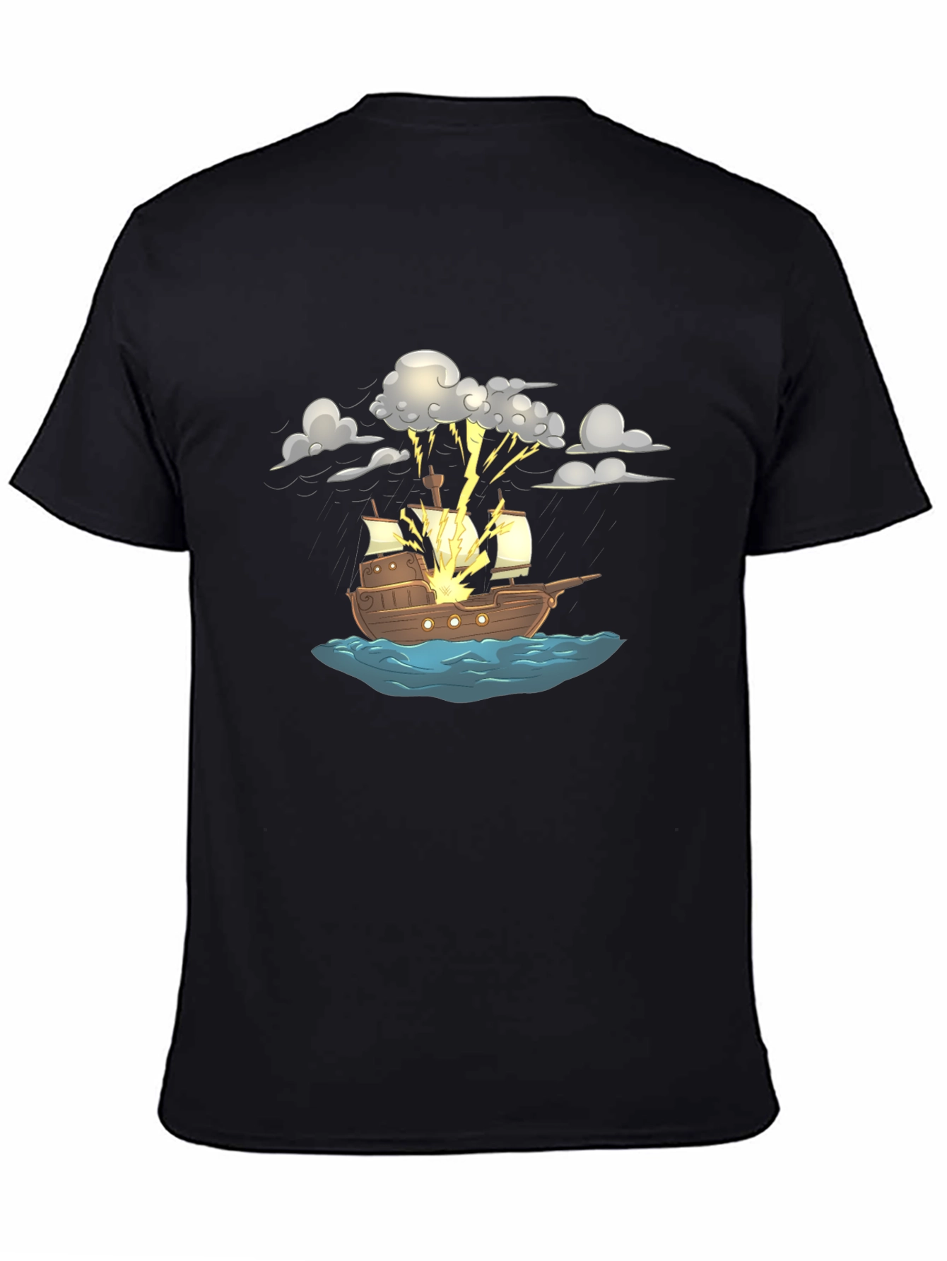 Stormy Ship T-Shirt - Pirate Adventure Tee