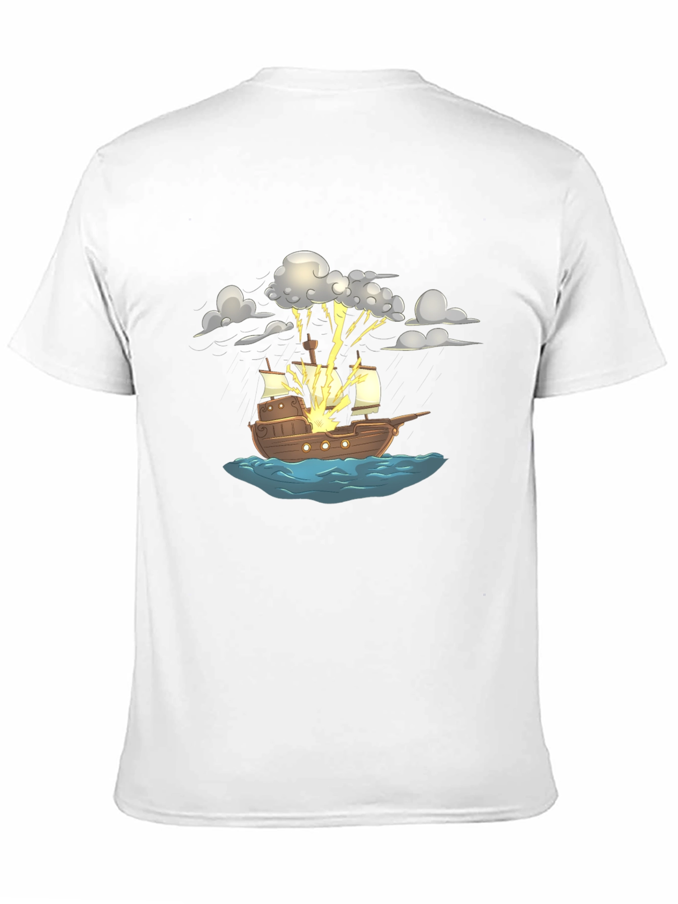 Stormy Ship T-Shirt - Pirate Adventure Tee
