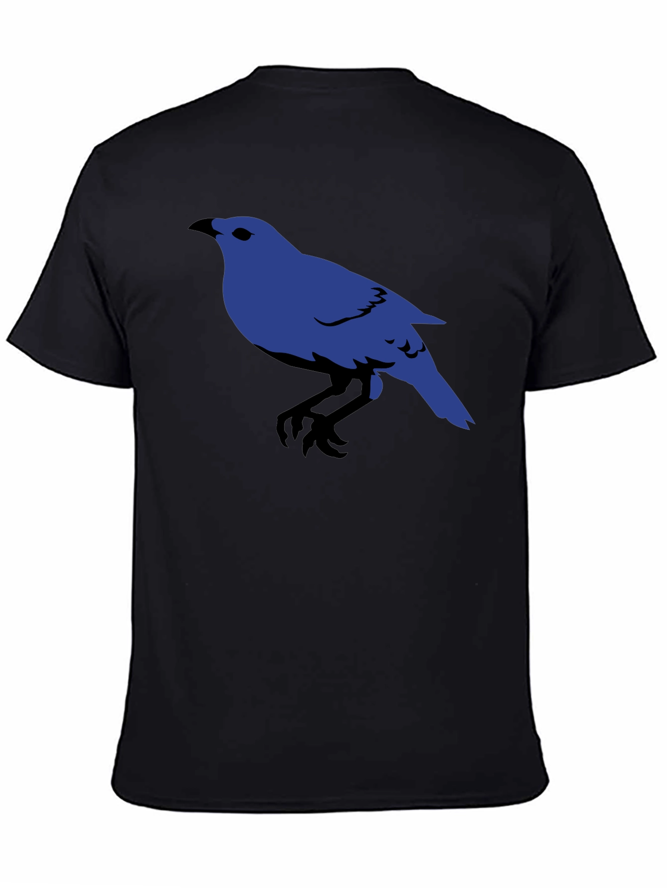 Blue Bird Graphic Black T-Shirt