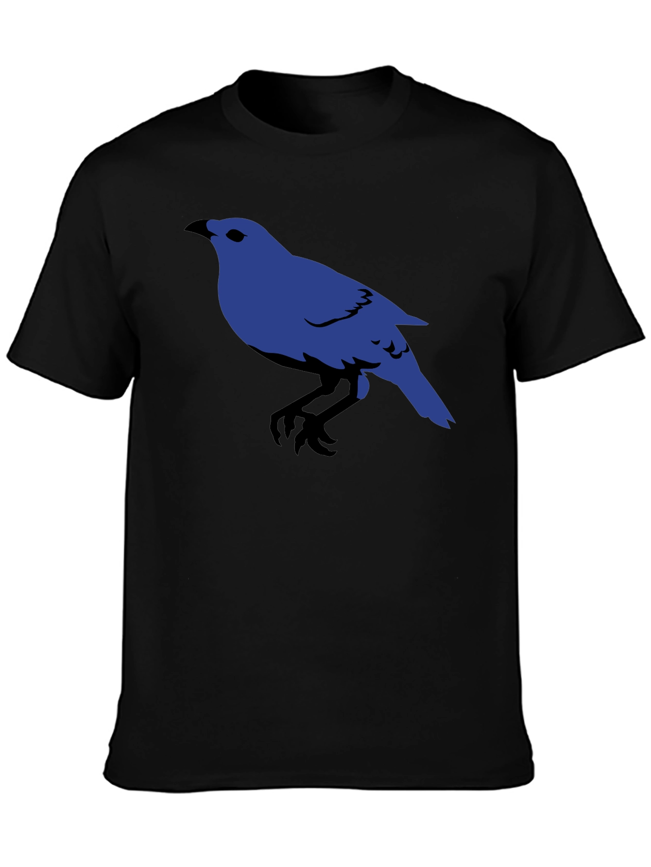 Blue Bird Graphic Black T-Shirt