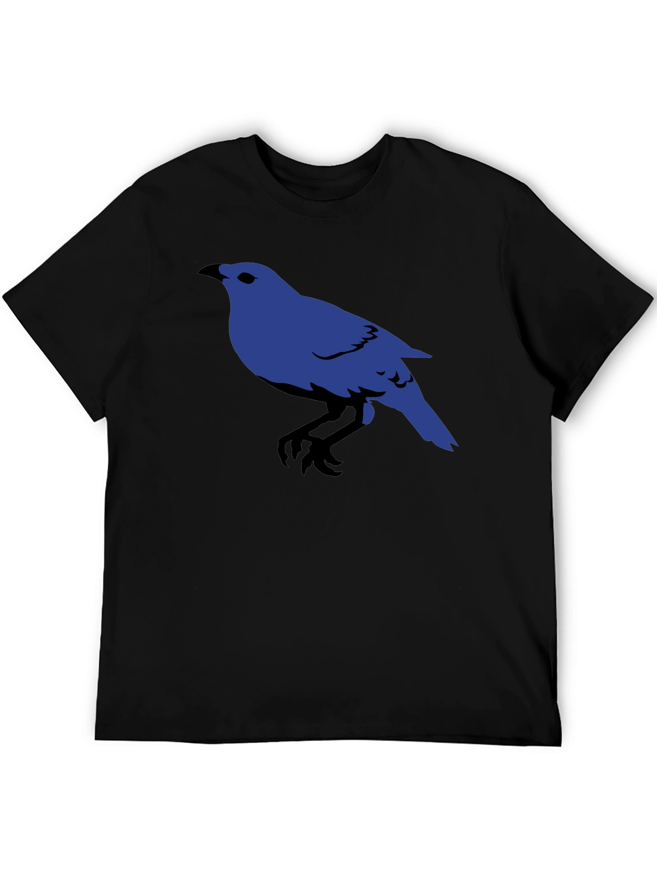 Blue Bird Graphic Black T-Shirt