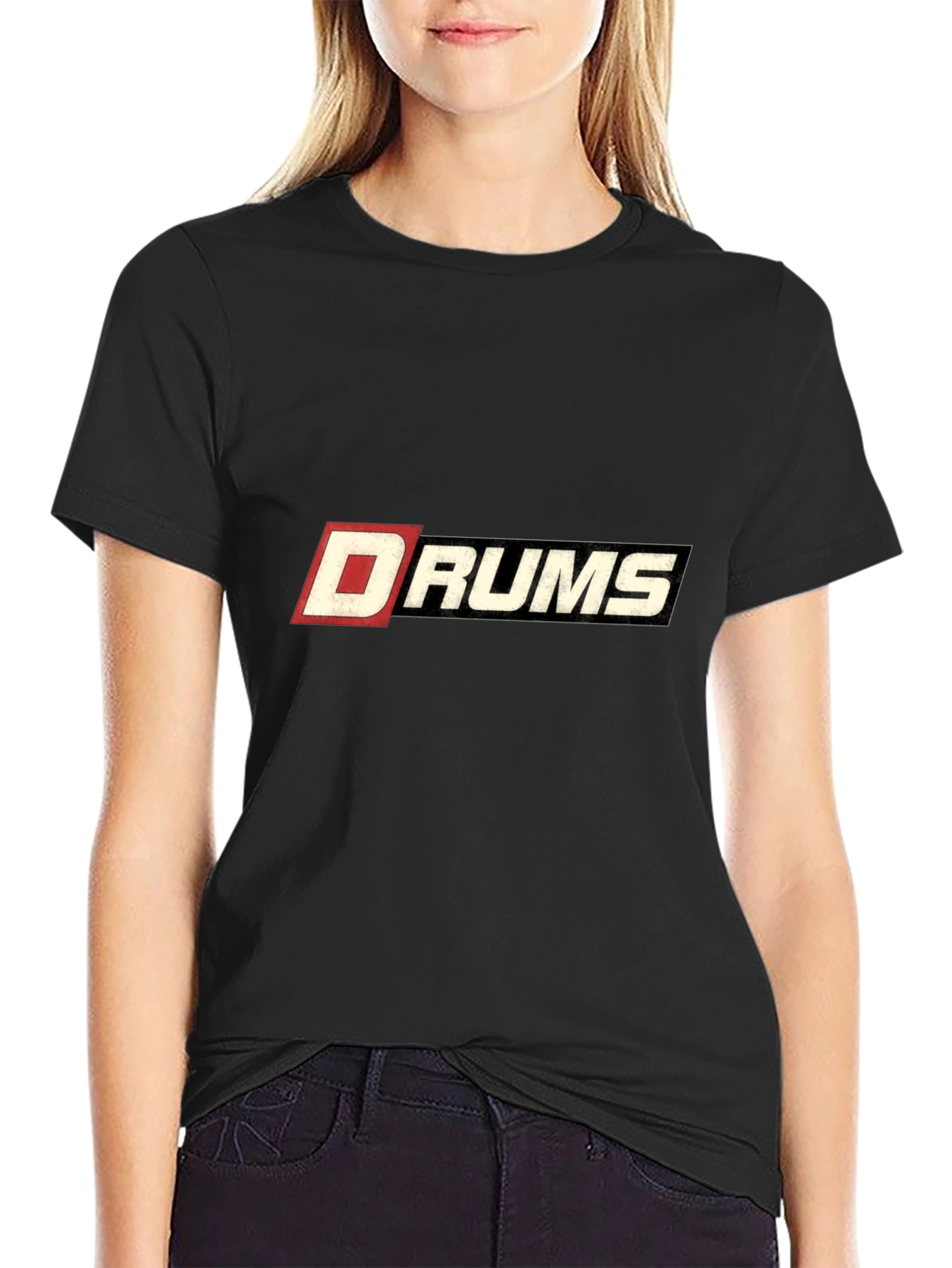 Drums Graphic Black T-Shirt