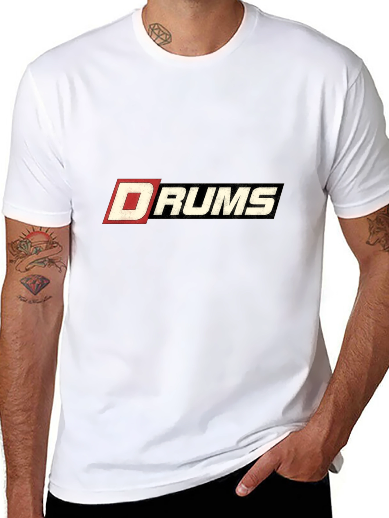 Drums Graphic Black T-Shirt