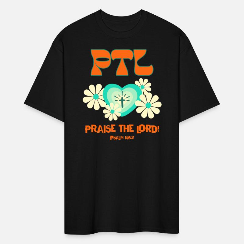 PTL, Praise the Lord, Psalm 146:2 Retro Design