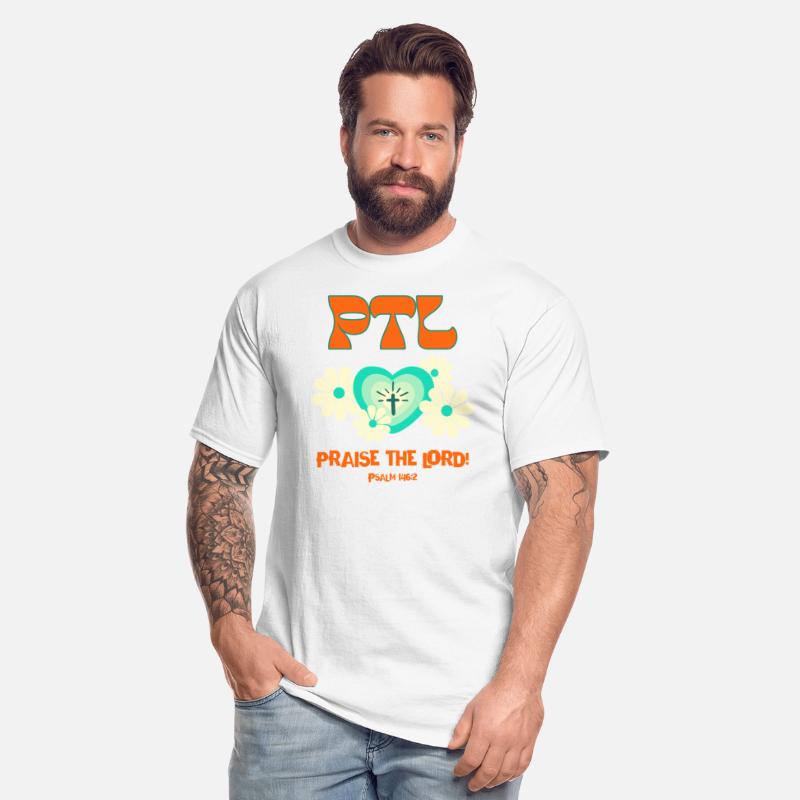 PTL, Praise the Lord, Psalm 146:2 Retro Design