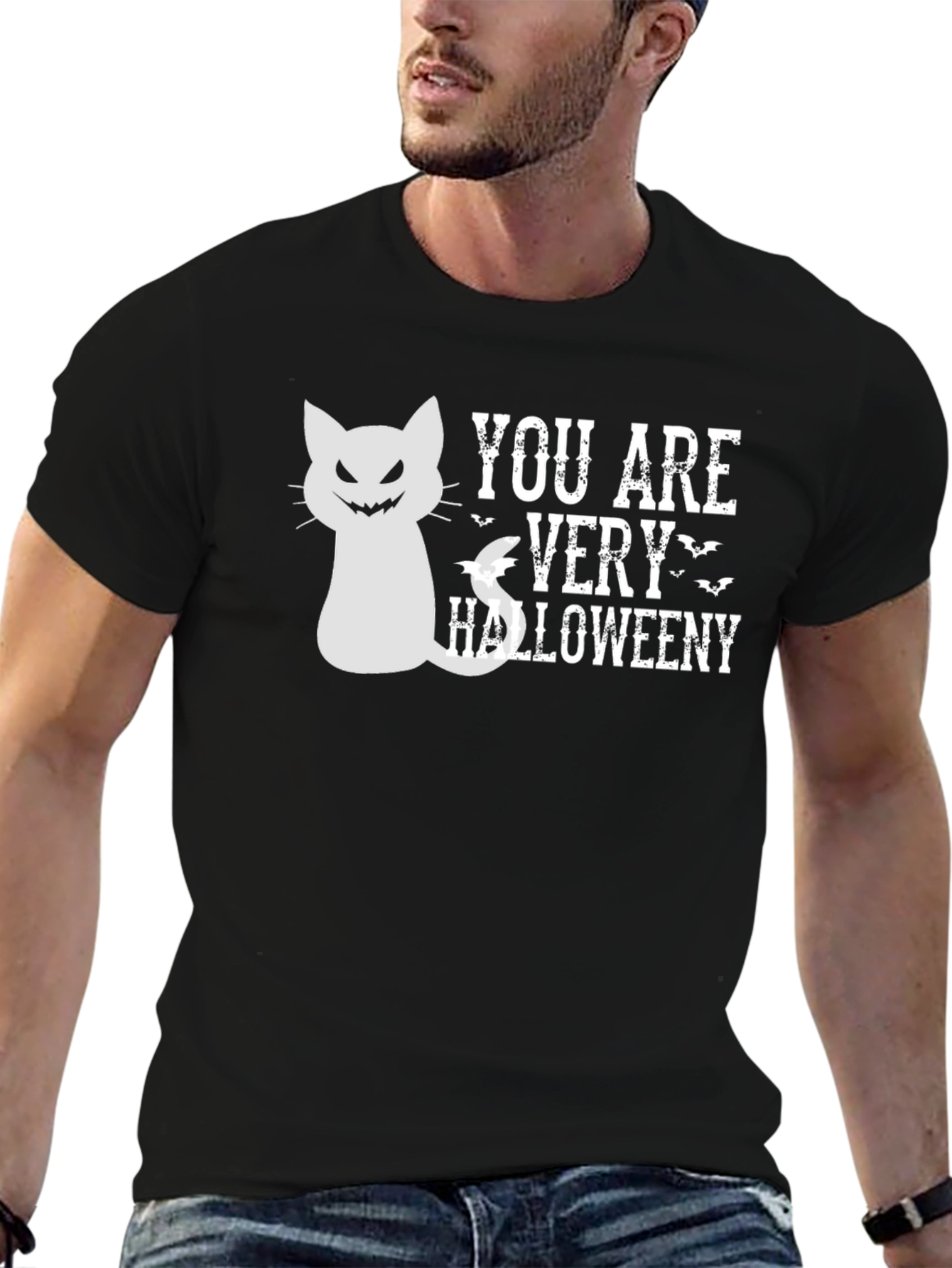 Halloween T-Shirt - You Are Very Halloweeni Cat Design