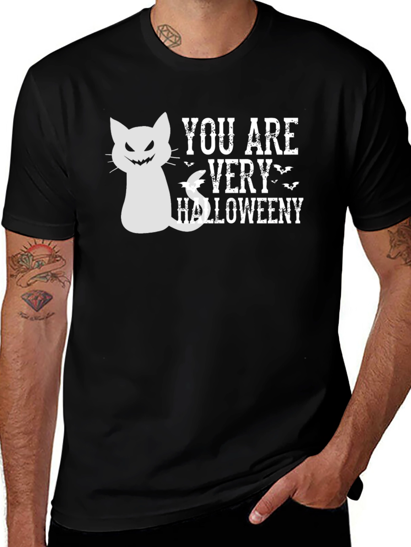 Halloween T-Shirt - You Are Very Halloweeni Cat Design
