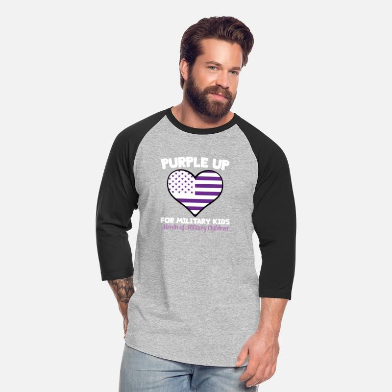 Purple Up for Military Kids Heart Design