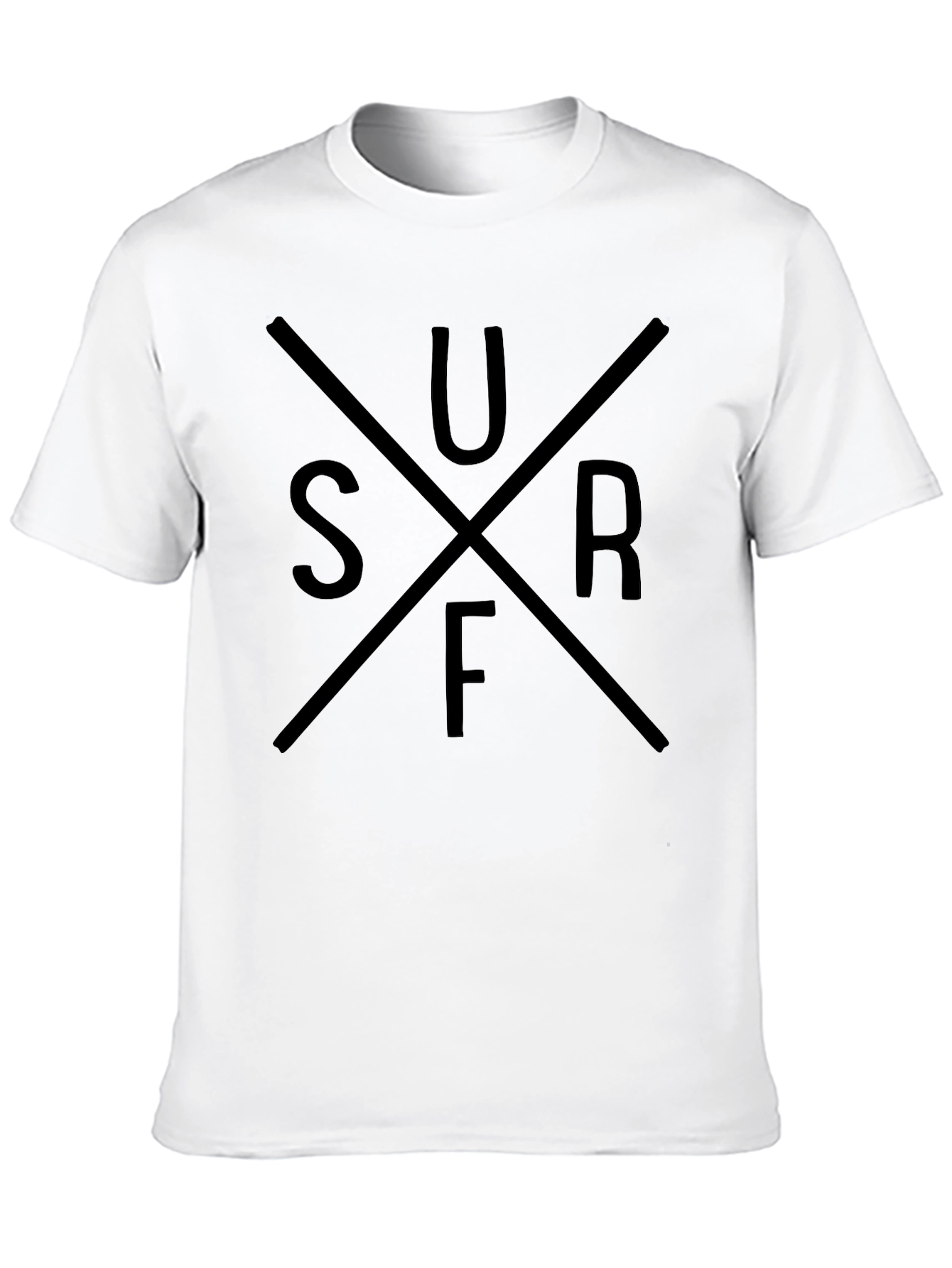 Surf Graphic Tee - Black Cotton Casual Shirt