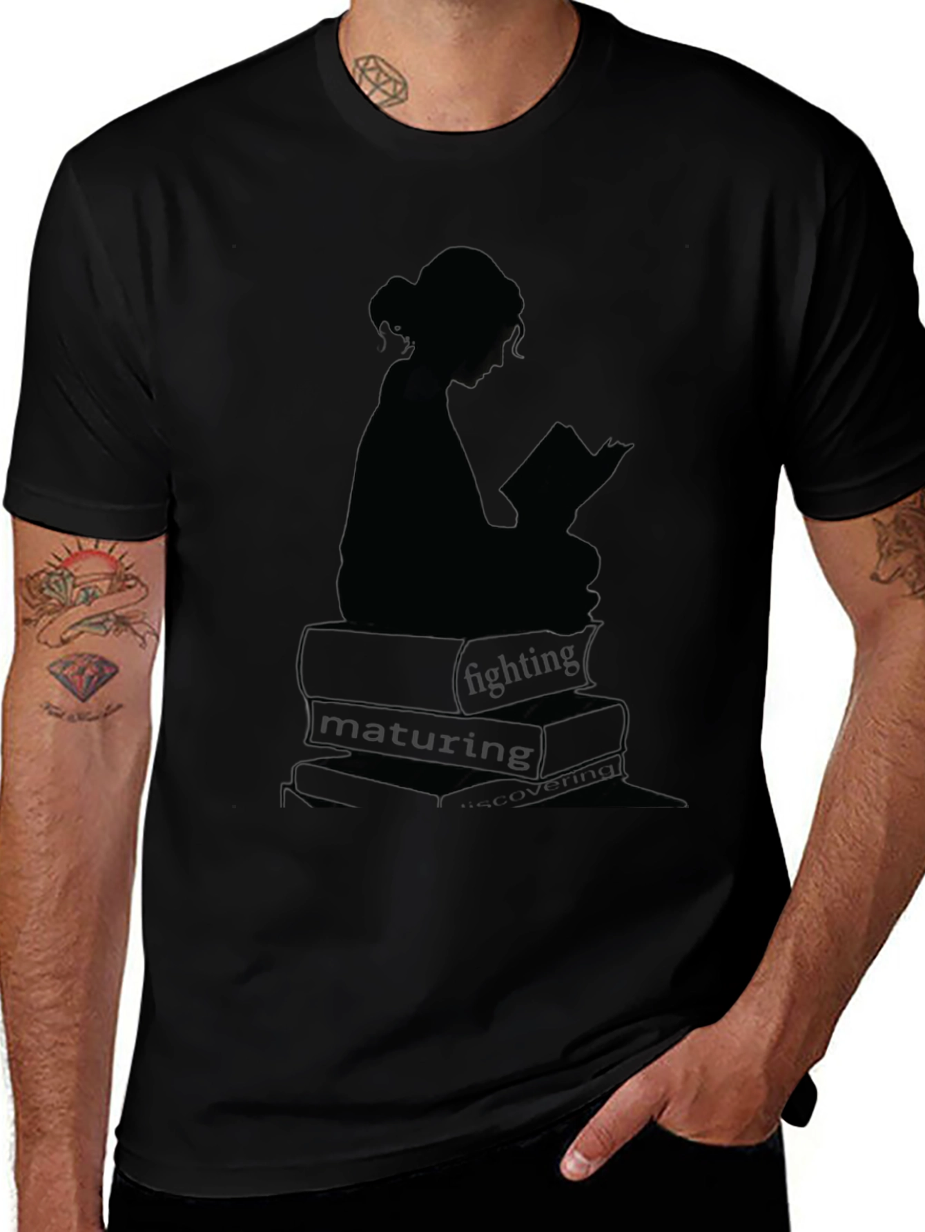 Bookworm Graphic Tee - Read Fight Mature