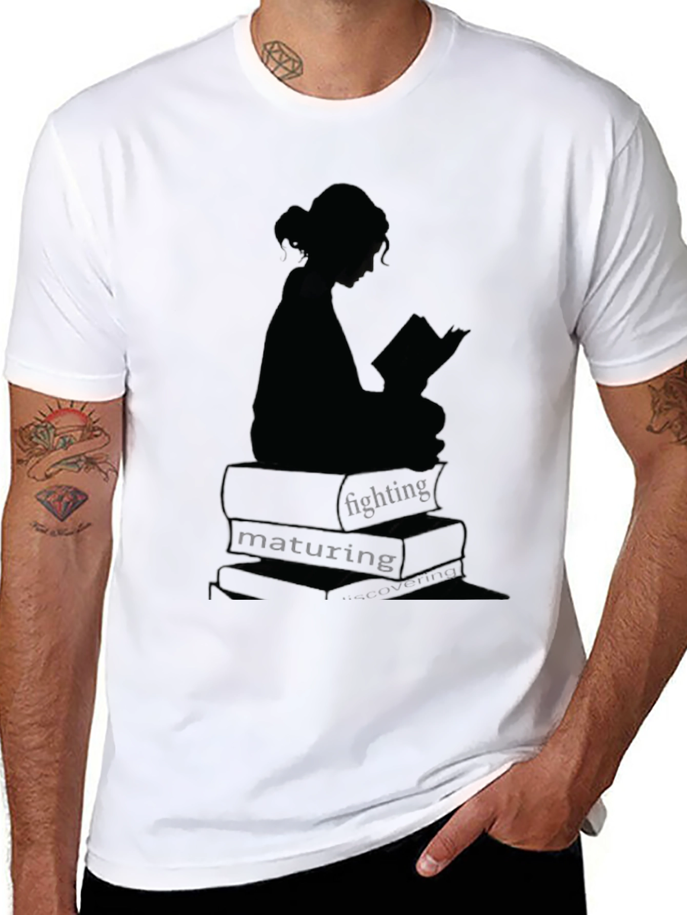 Bookworm Graphic Tee - Read Fight Mature