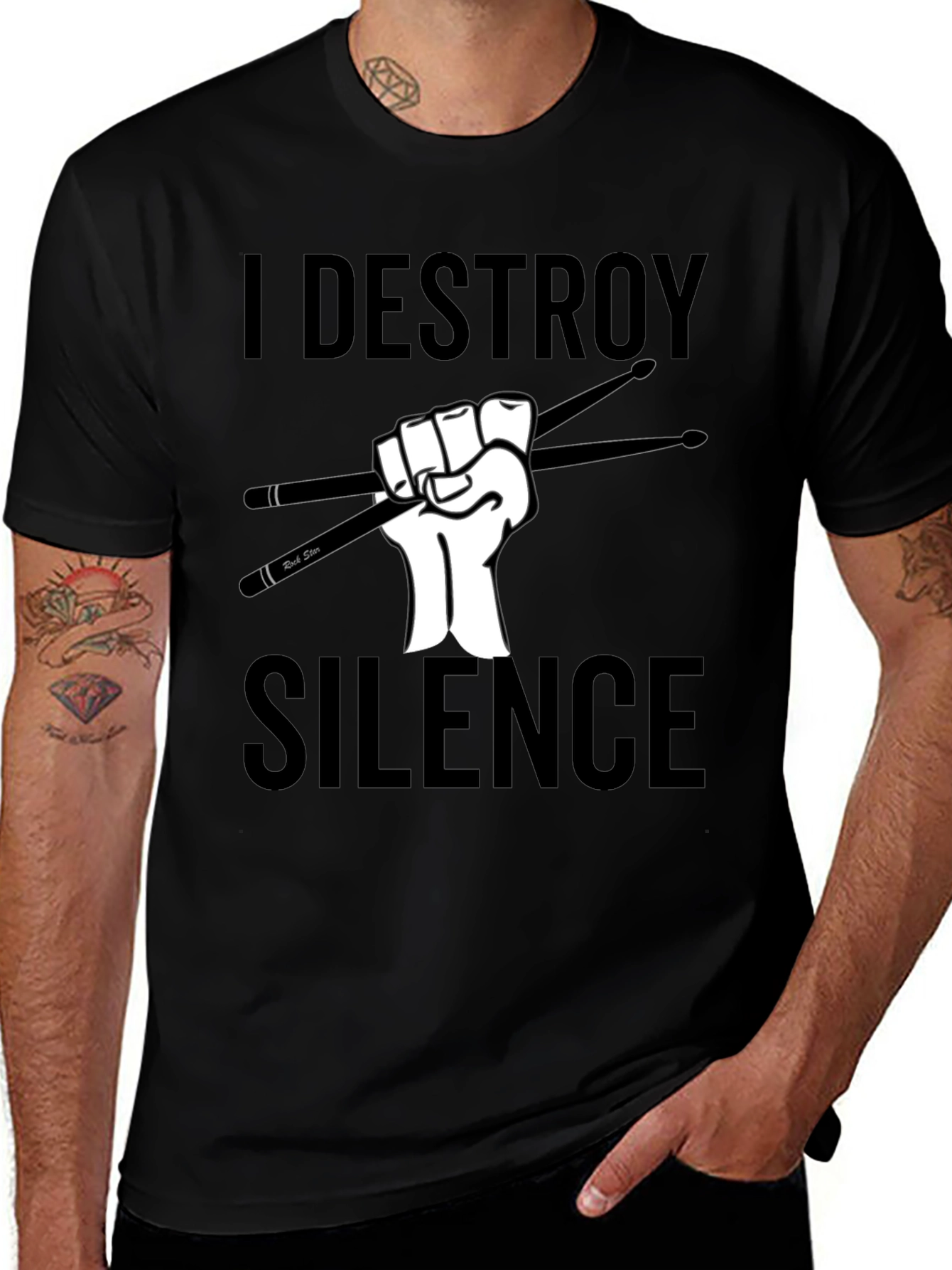 I Destroy Silence Drummer T-Shirt