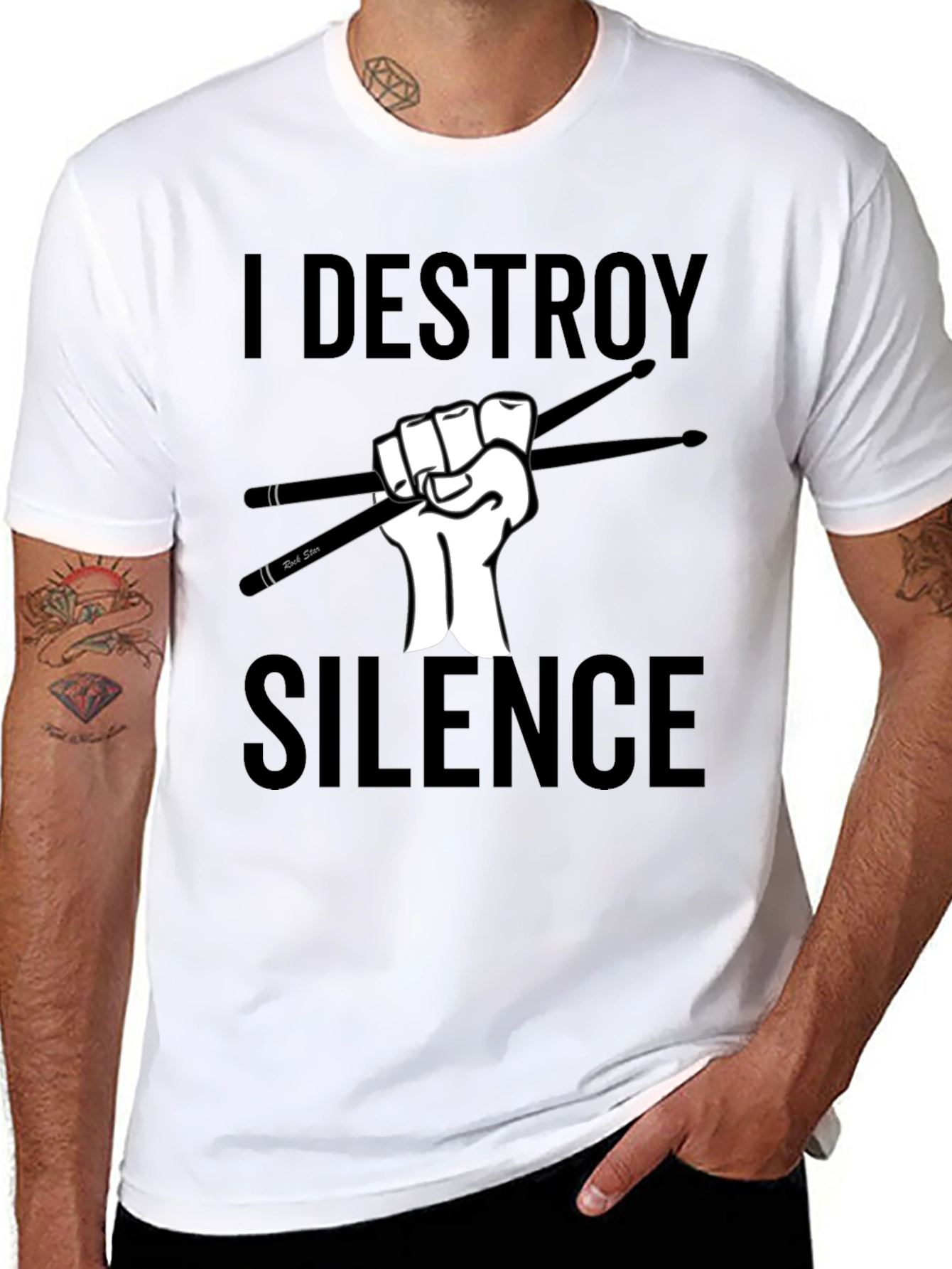 I Destroy Silence Drummer T-Shirt