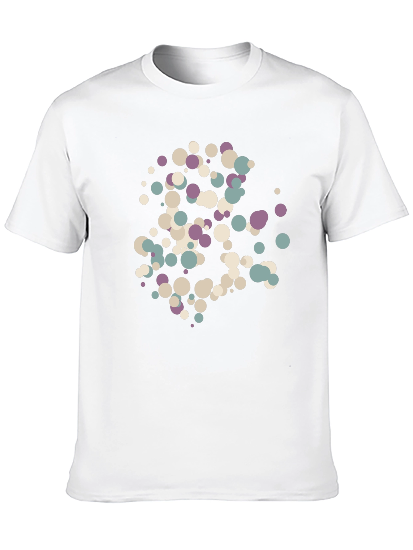 Modern Abstract Dot Pattern Black T-Shirt