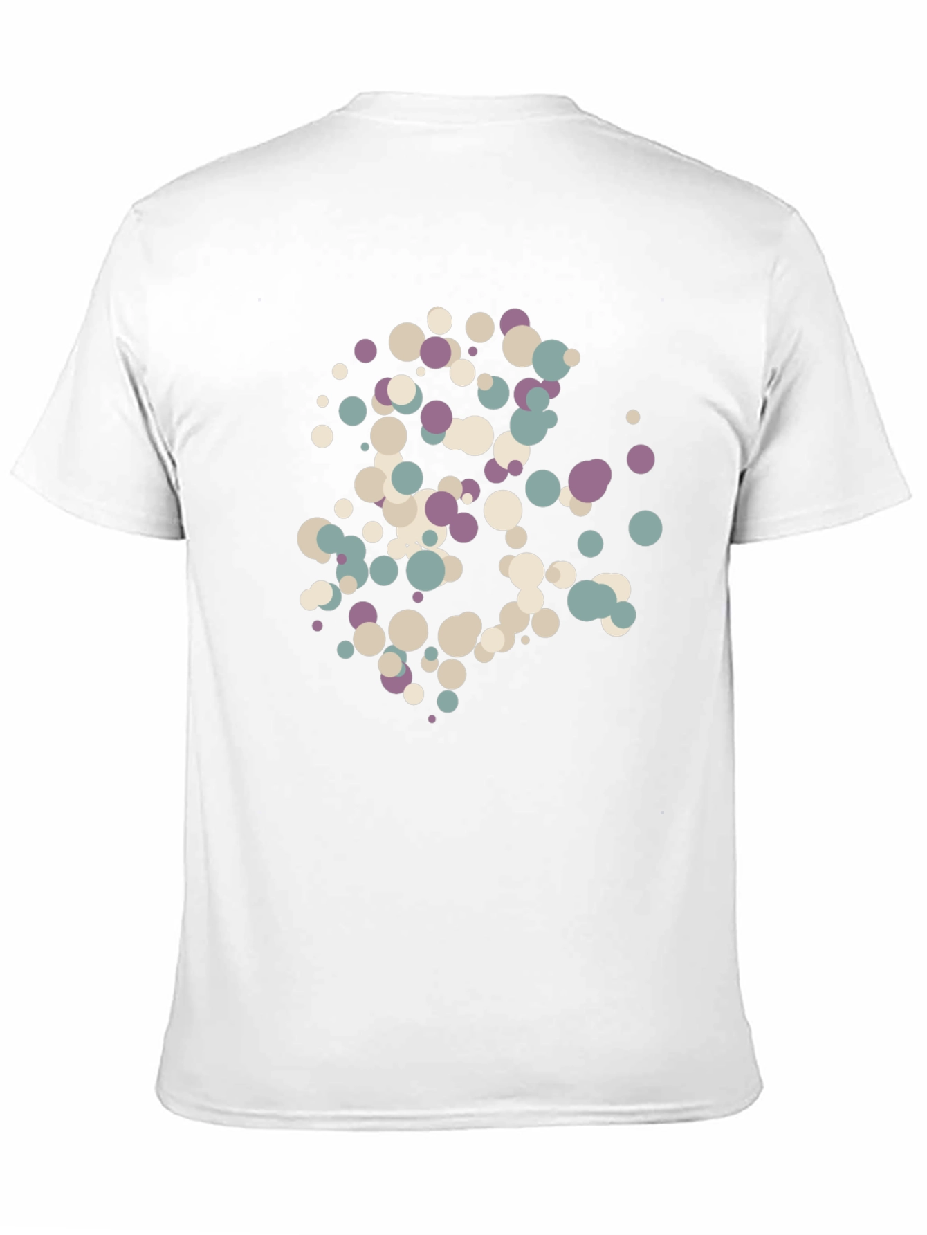 Modern Abstract Dot Pattern Black T-Shirt