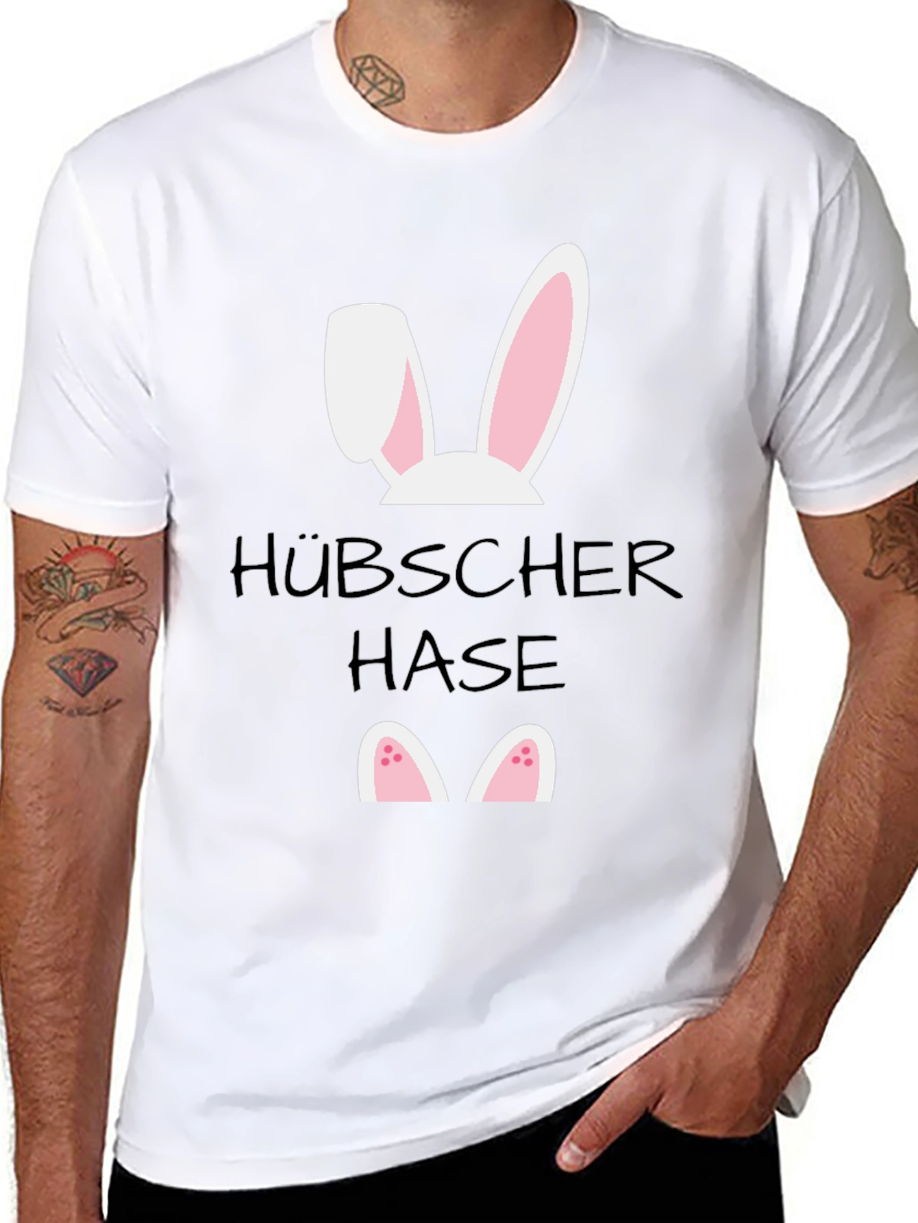 Funny Easter Bunny T-Shirt - Hübscher Hase Design