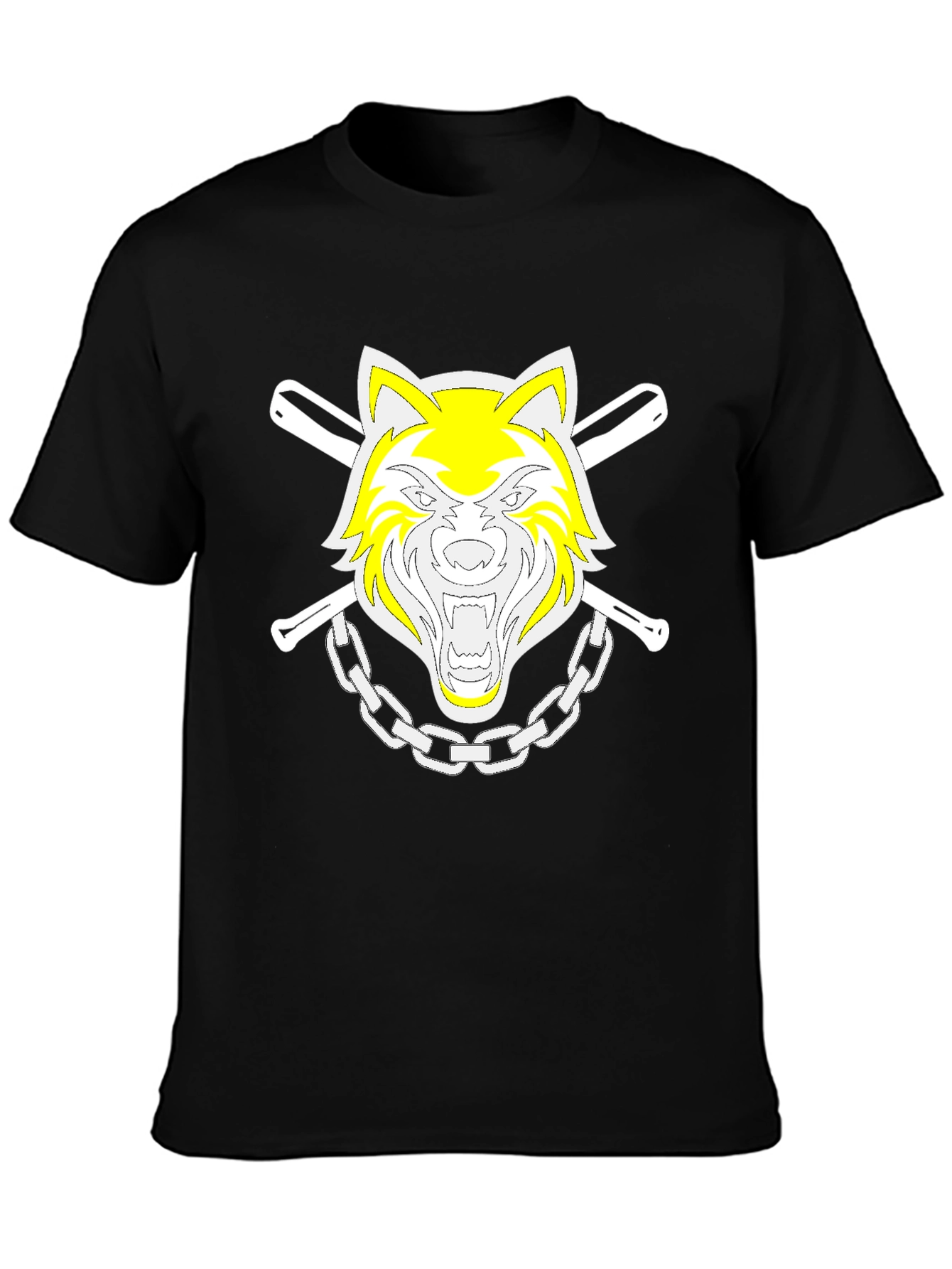 Wolf Graphic Tee - Mens Black T-Shirt
