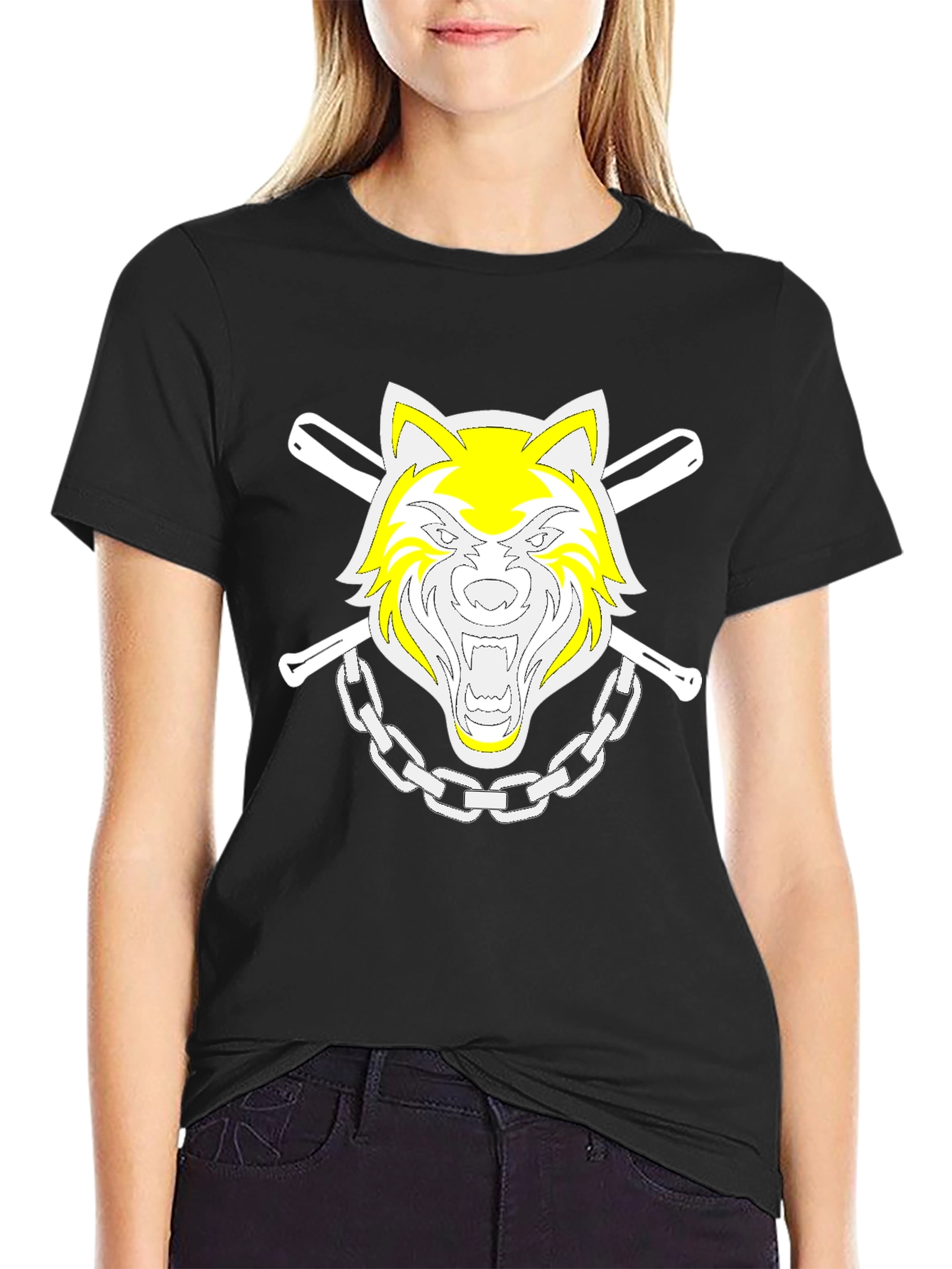 Wolf Graphic Tee - Mens Black T-Shirt