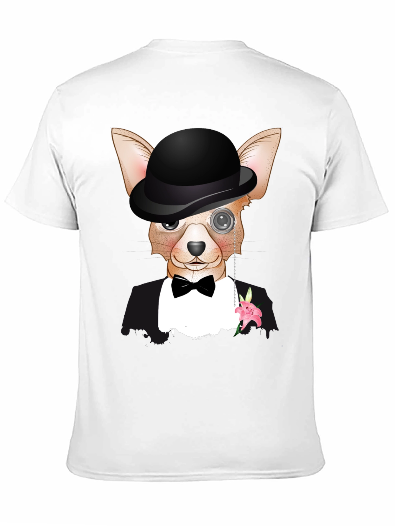 Dapper Dog T-Shirt: Canine in Bowler Hat & Monocle