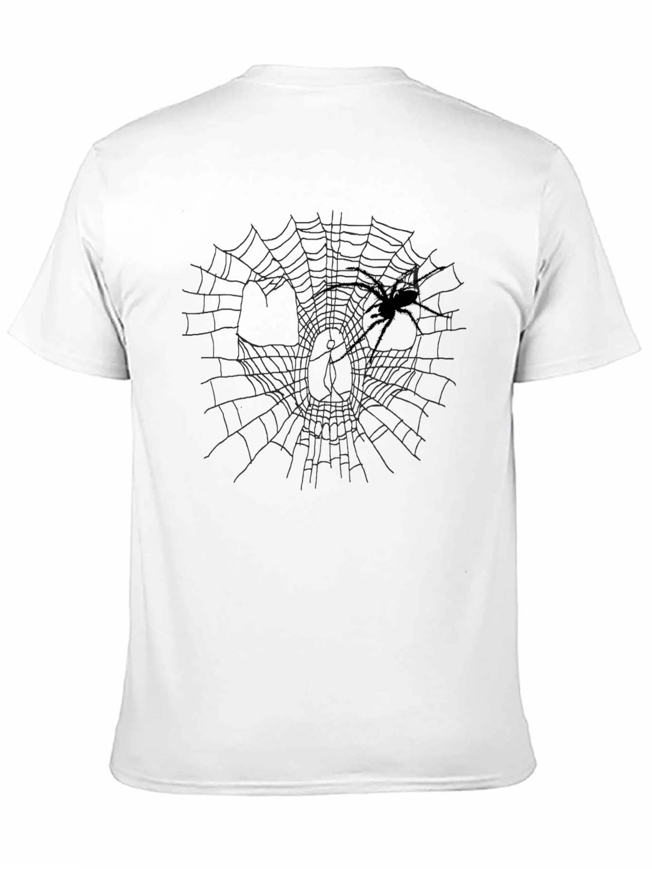 Spider Web Graphic Tee - Black