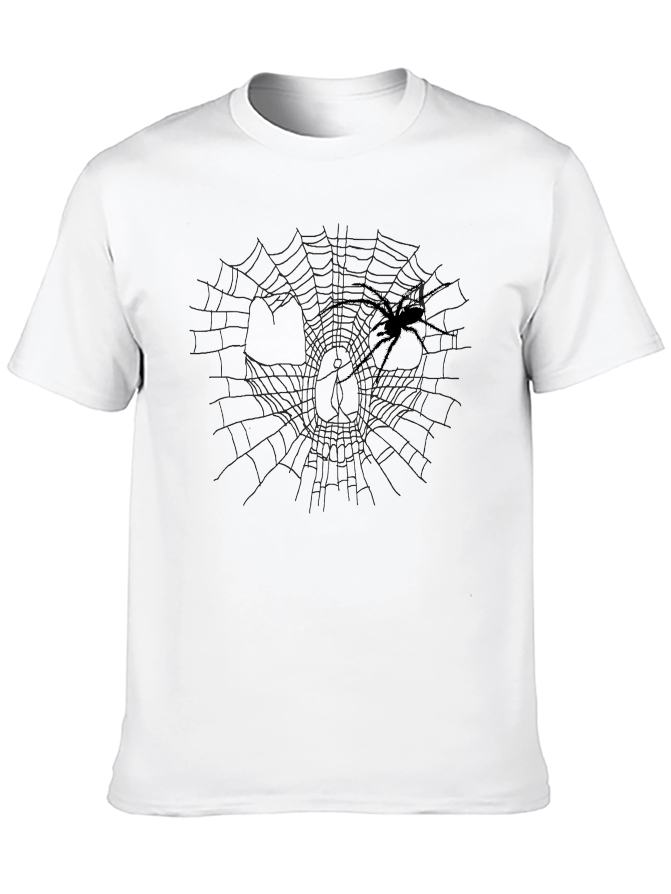 Spider Web Graphic Tee - Black