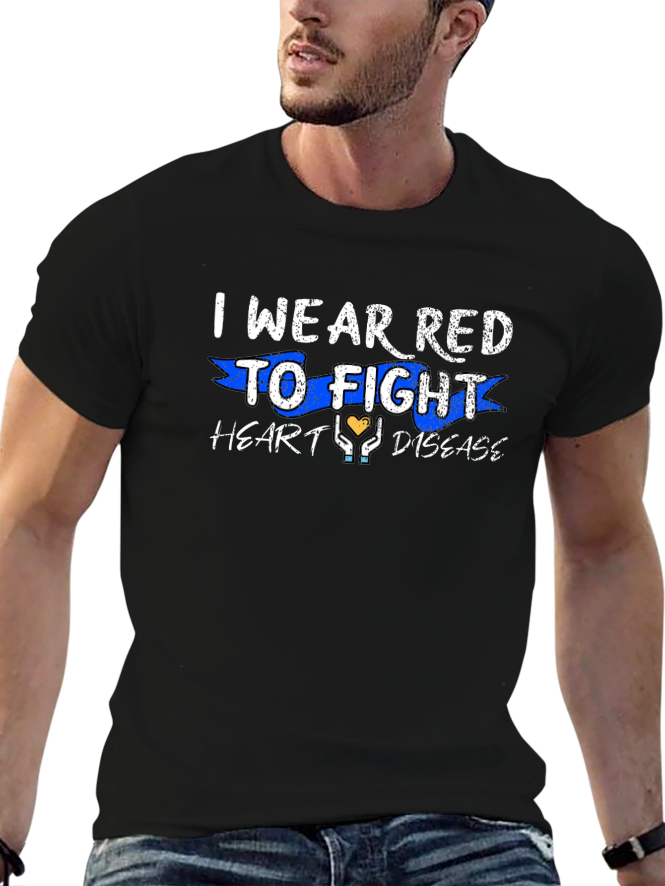I Wear Red to Fight Heart Disease Graphic Tee