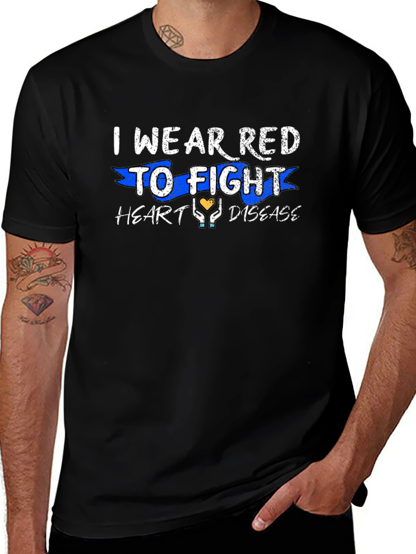 I Wear Red to Fight Heart Disease Graphic Tee