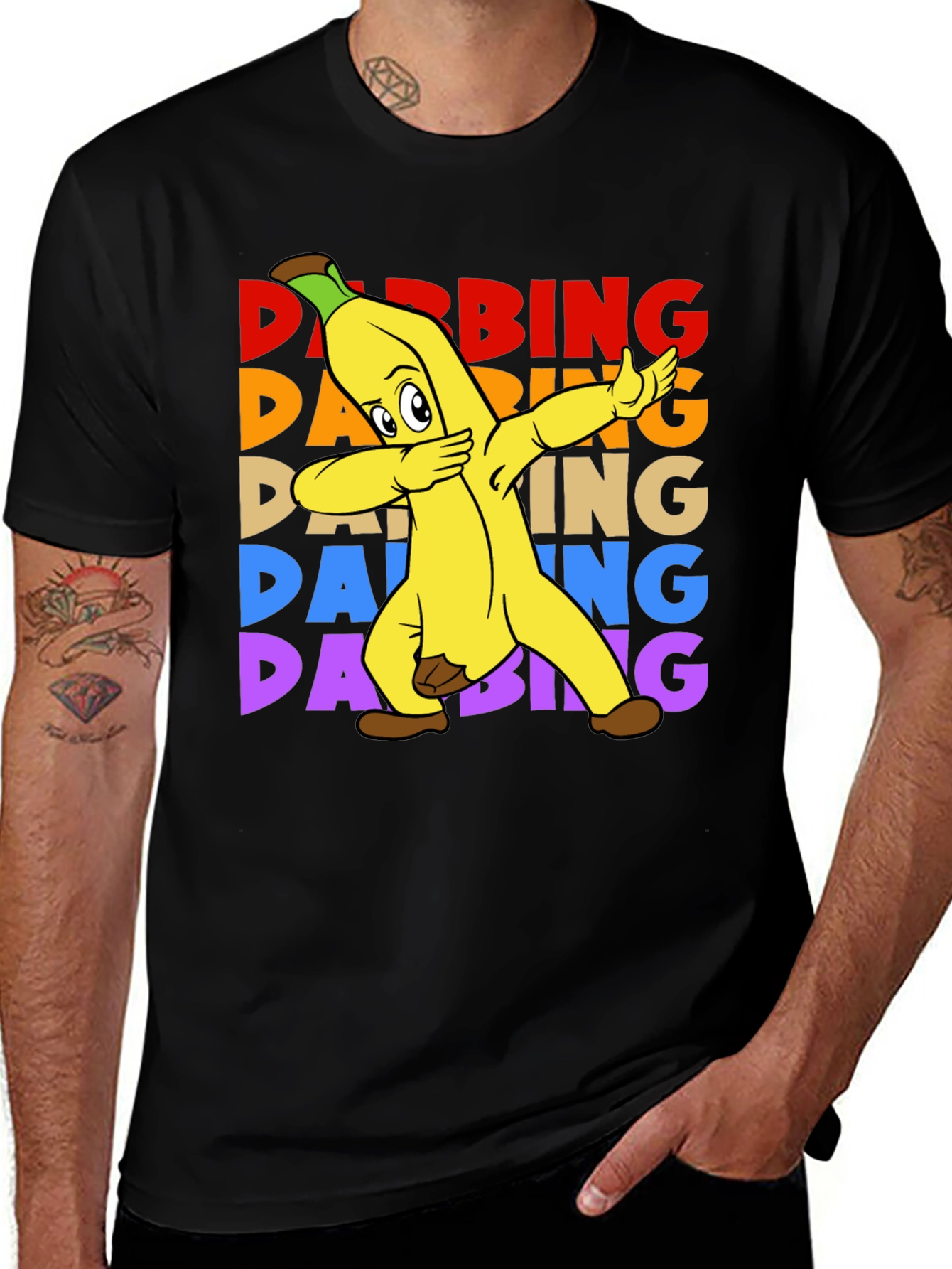 Dabbing Banana T-Shirt - Funny Fruit Cartoon Tee
