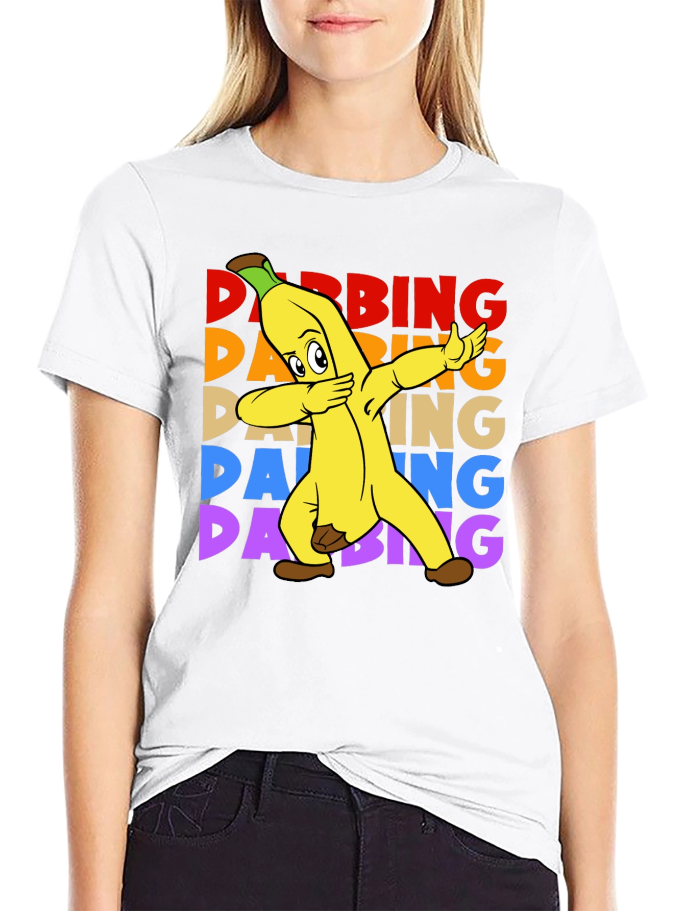Dabbing Banana T-Shirt - Funny Fruit Cartoon Tee