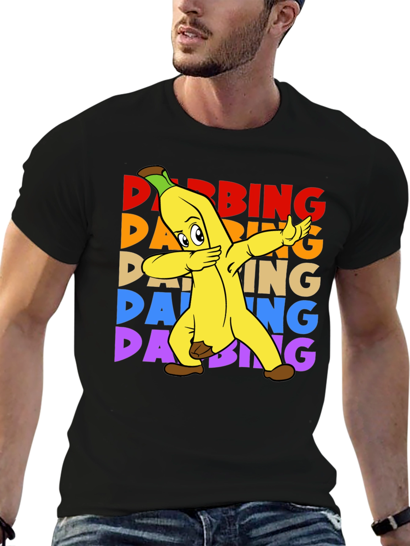 Dabbing Banana T-Shirt - Funny Fruit Cartoon Tee