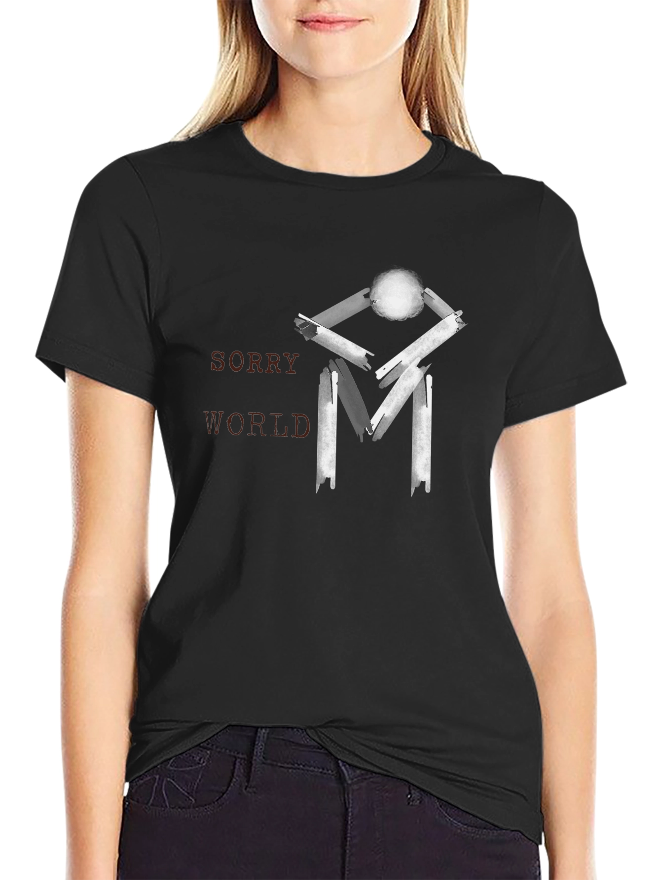 Sorry World Graphic T-Shirt - Casual Wear