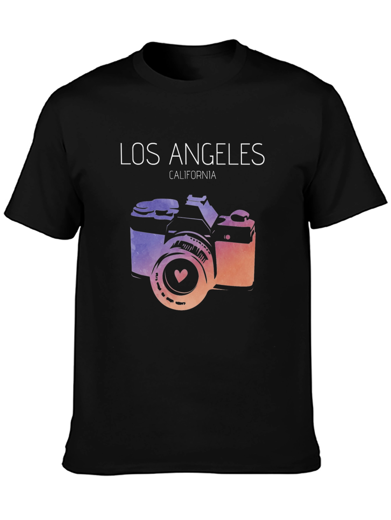 Los Angeles Camera Graphic Tee - Mens Black T-Shirt