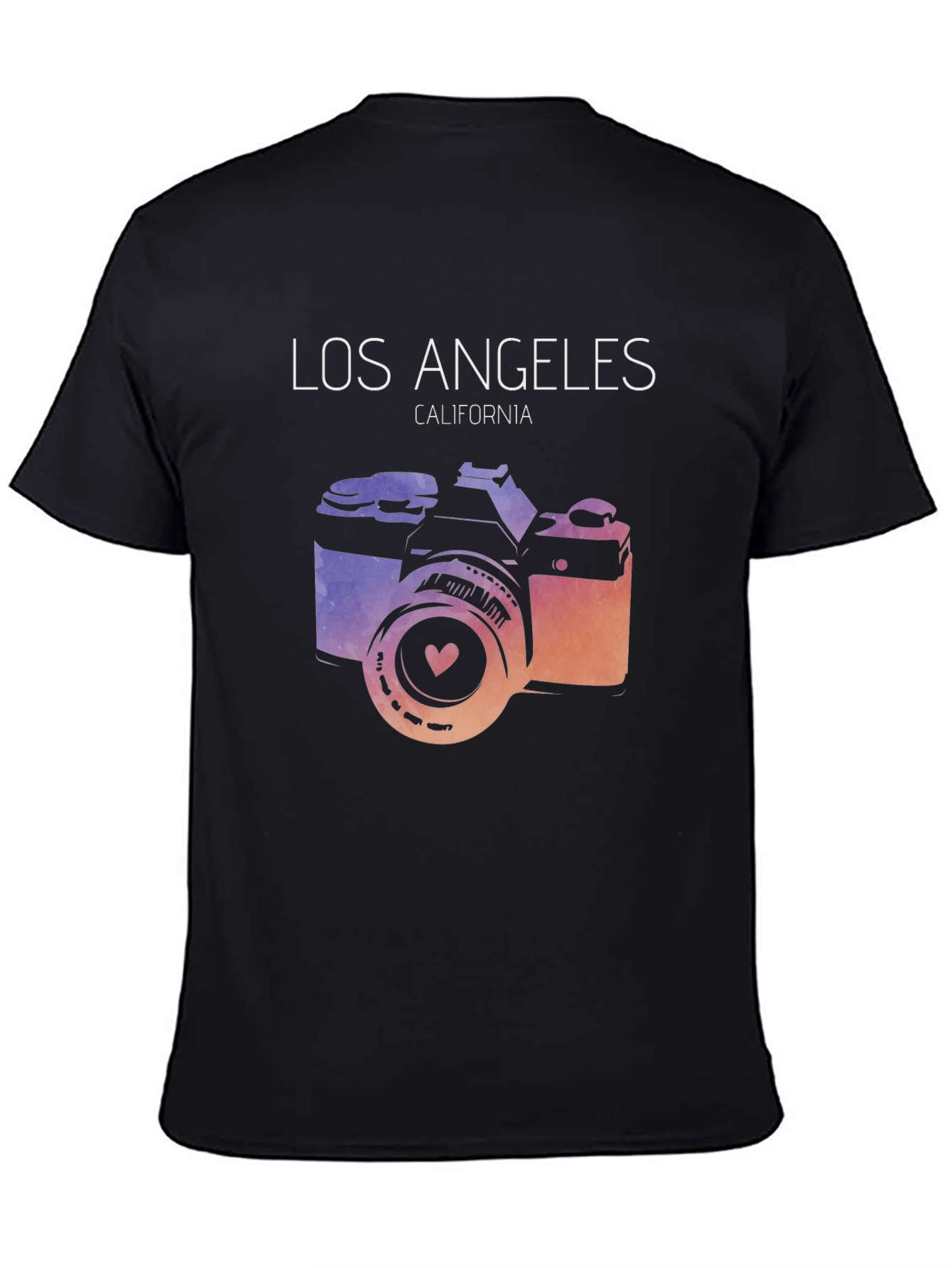 Los Angeles Camera Graphic Tee - Mens Black T-Shirt