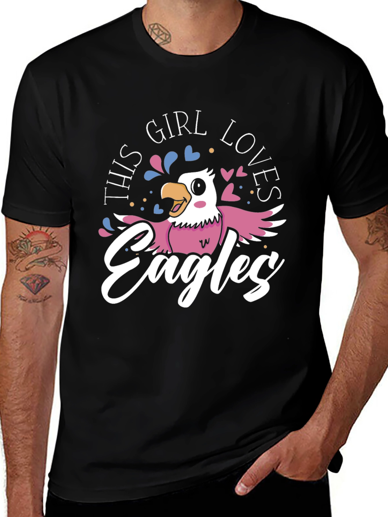 This Girl Loves Eagles Graphic T-Shirt