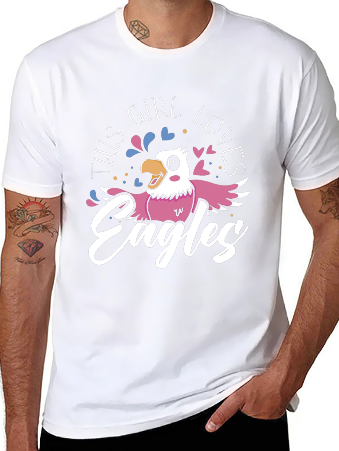 This Girl Loves Eagles Graphic T-Shirt