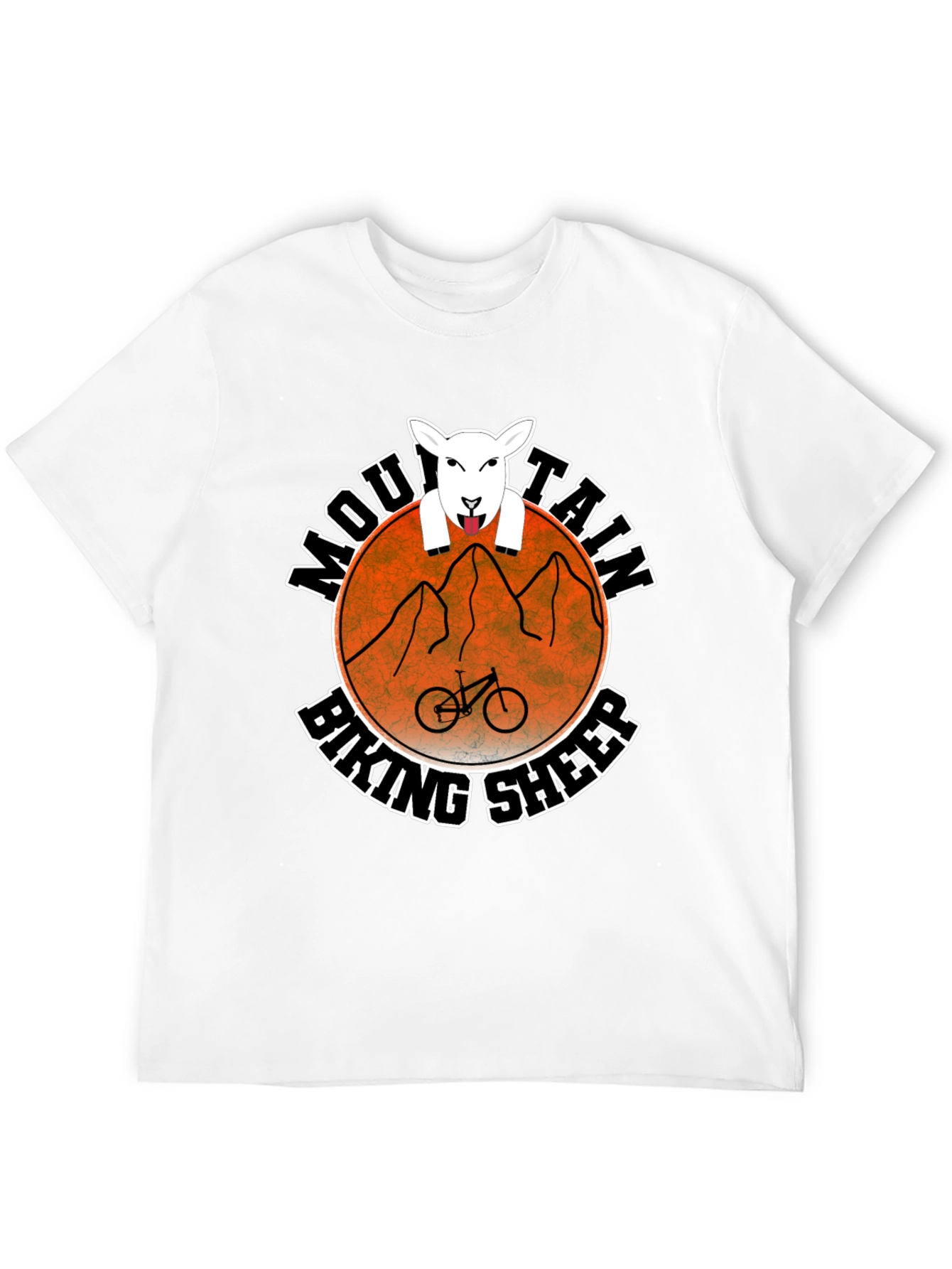 Mountain Biking Sheep Graphic Tee