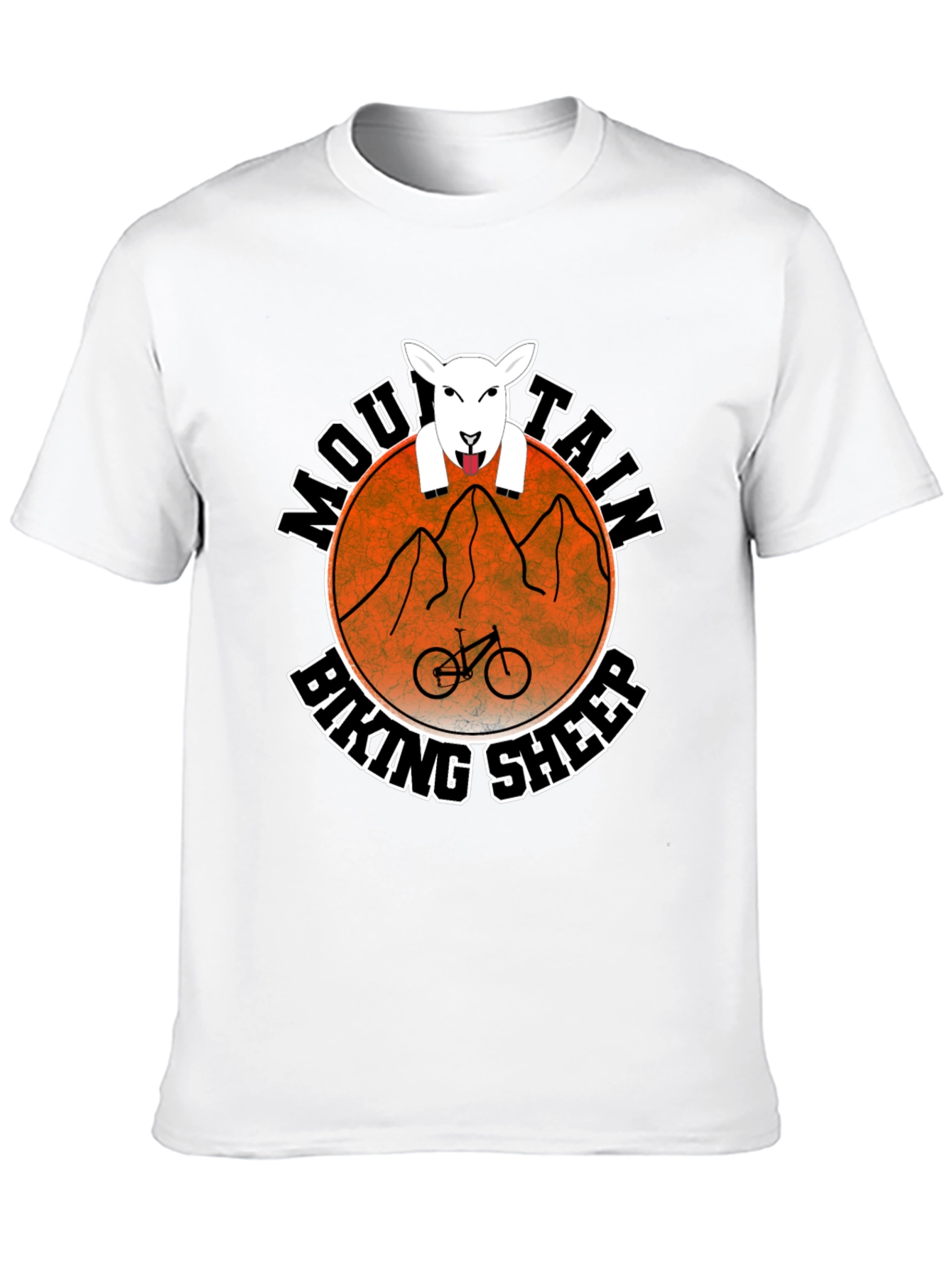 Mountain Biking Sheep Graphic Tee