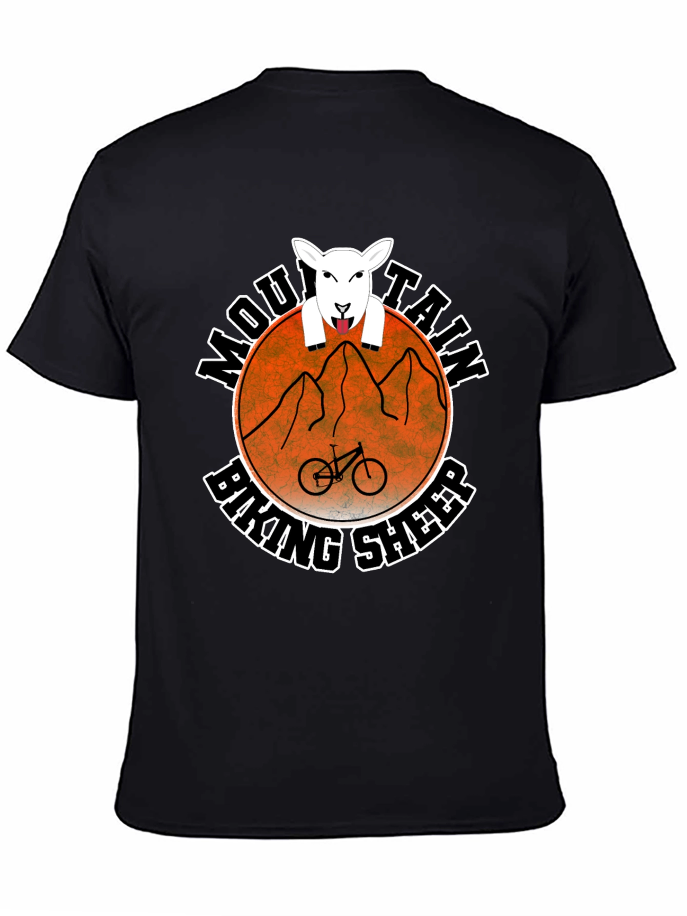 Mountain Biking Sheep Graphic Tee